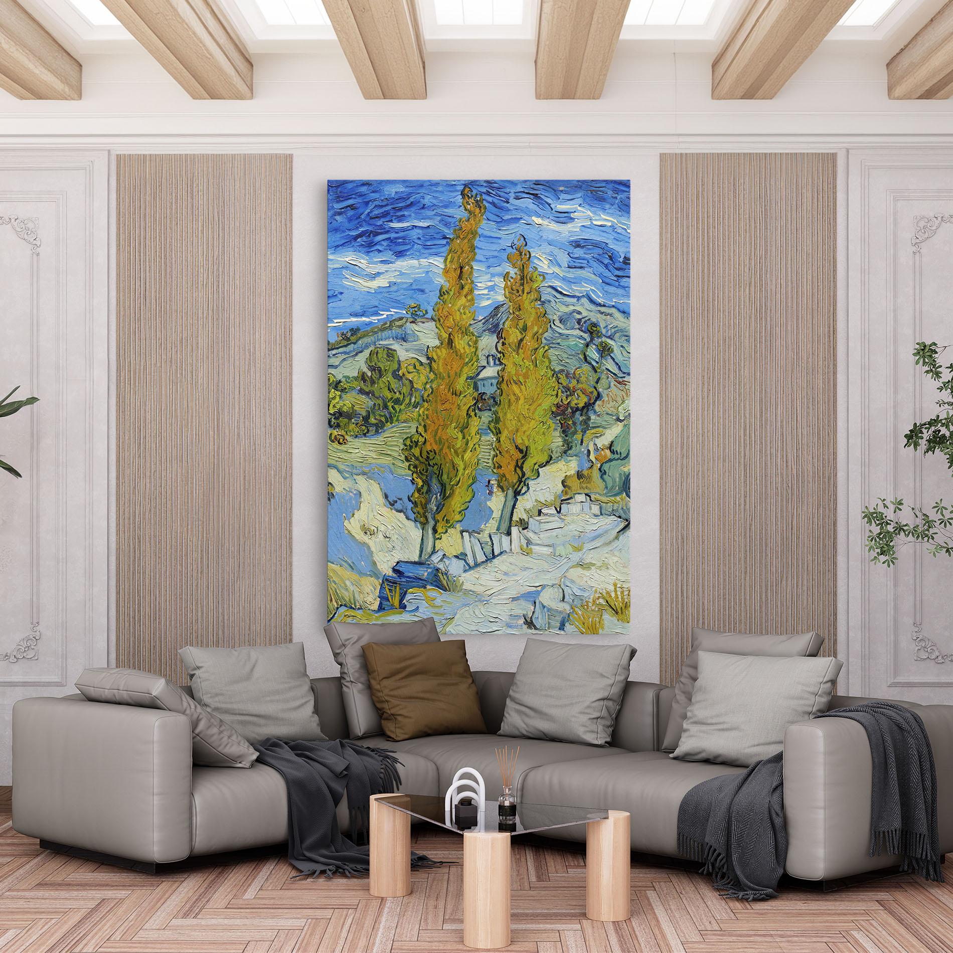 Tablou Canvas Poplars At Saint Remy mockup 6