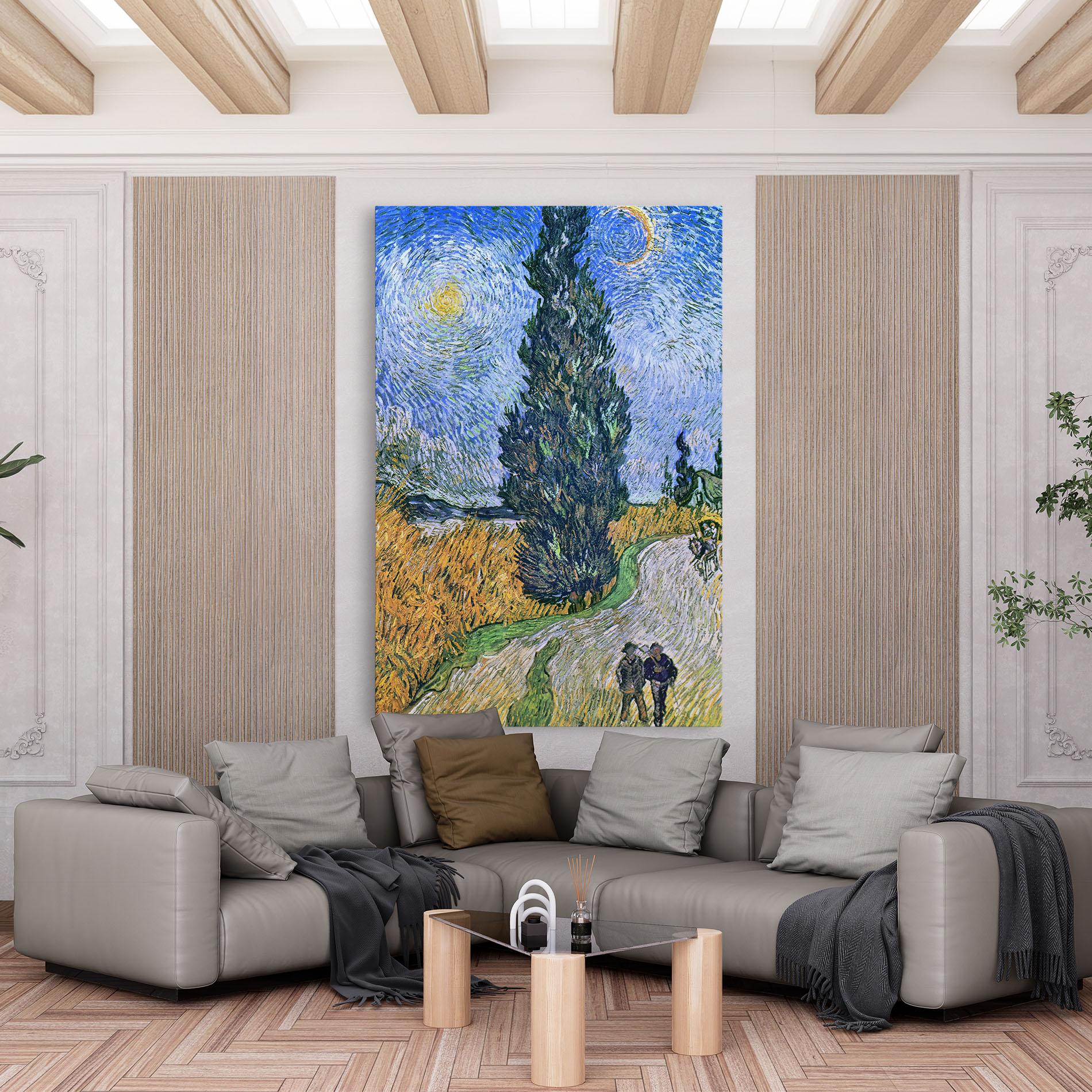 Tablou Canvas Road With Cypress mockup 6