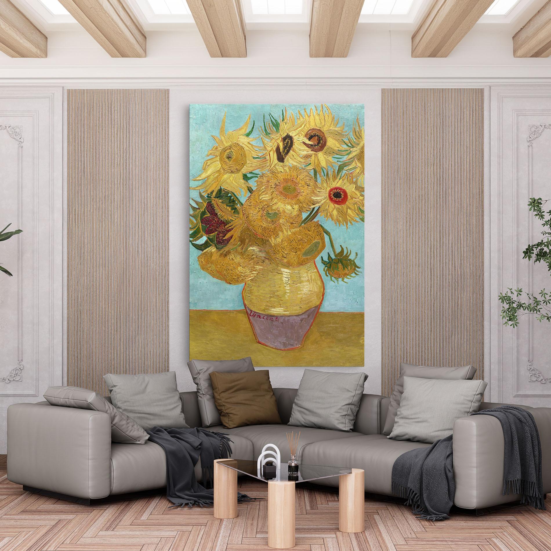 Tablou Canvas Twelve Sunflowers mockup 6