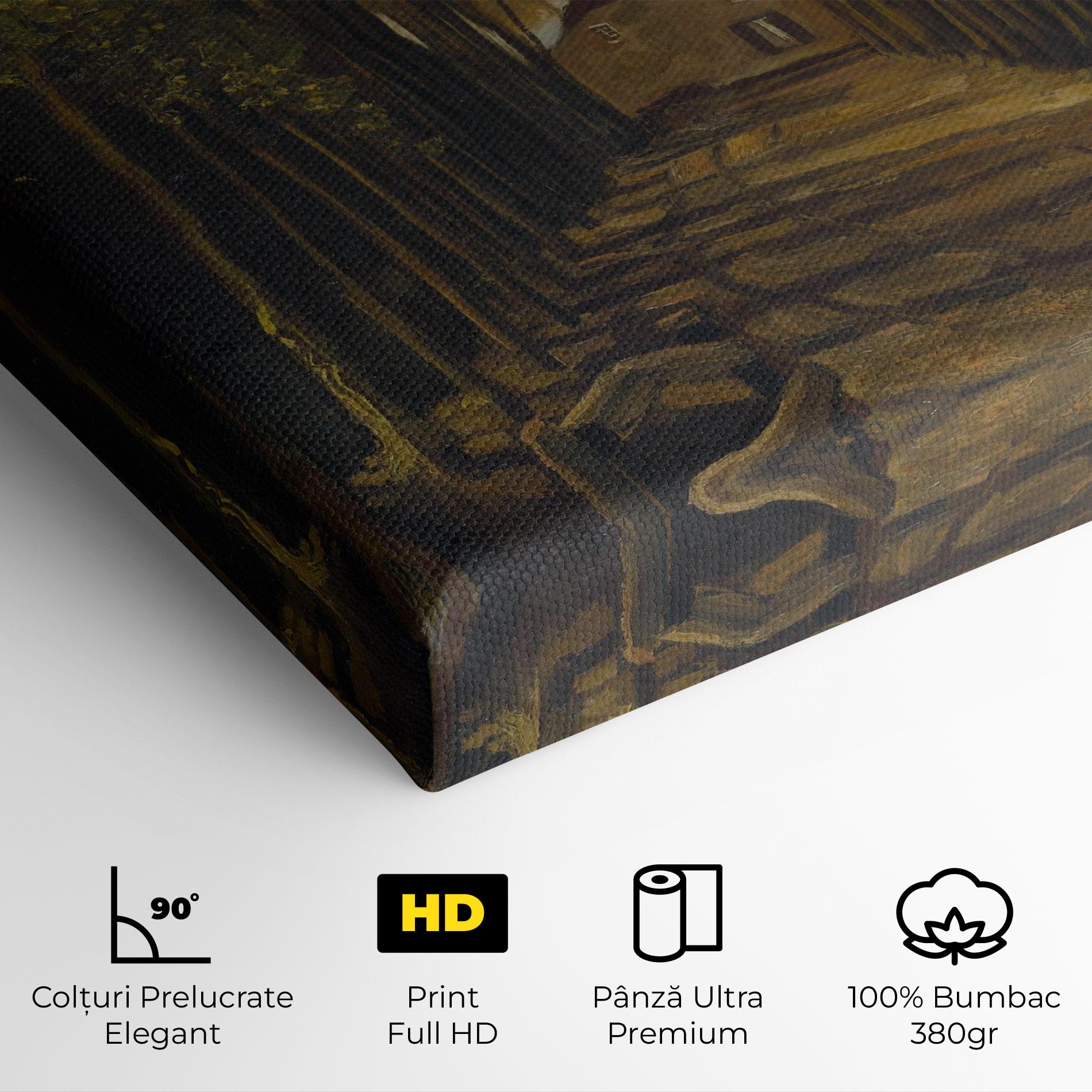 Tablou Canvas Avenue Of Poplars Autumn mockup 4