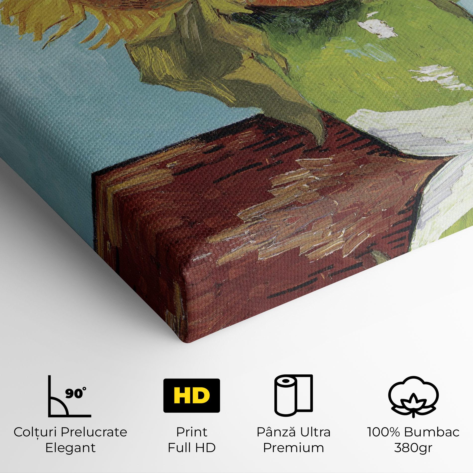 Tablou Canvas Three Sunflowers mockup 4