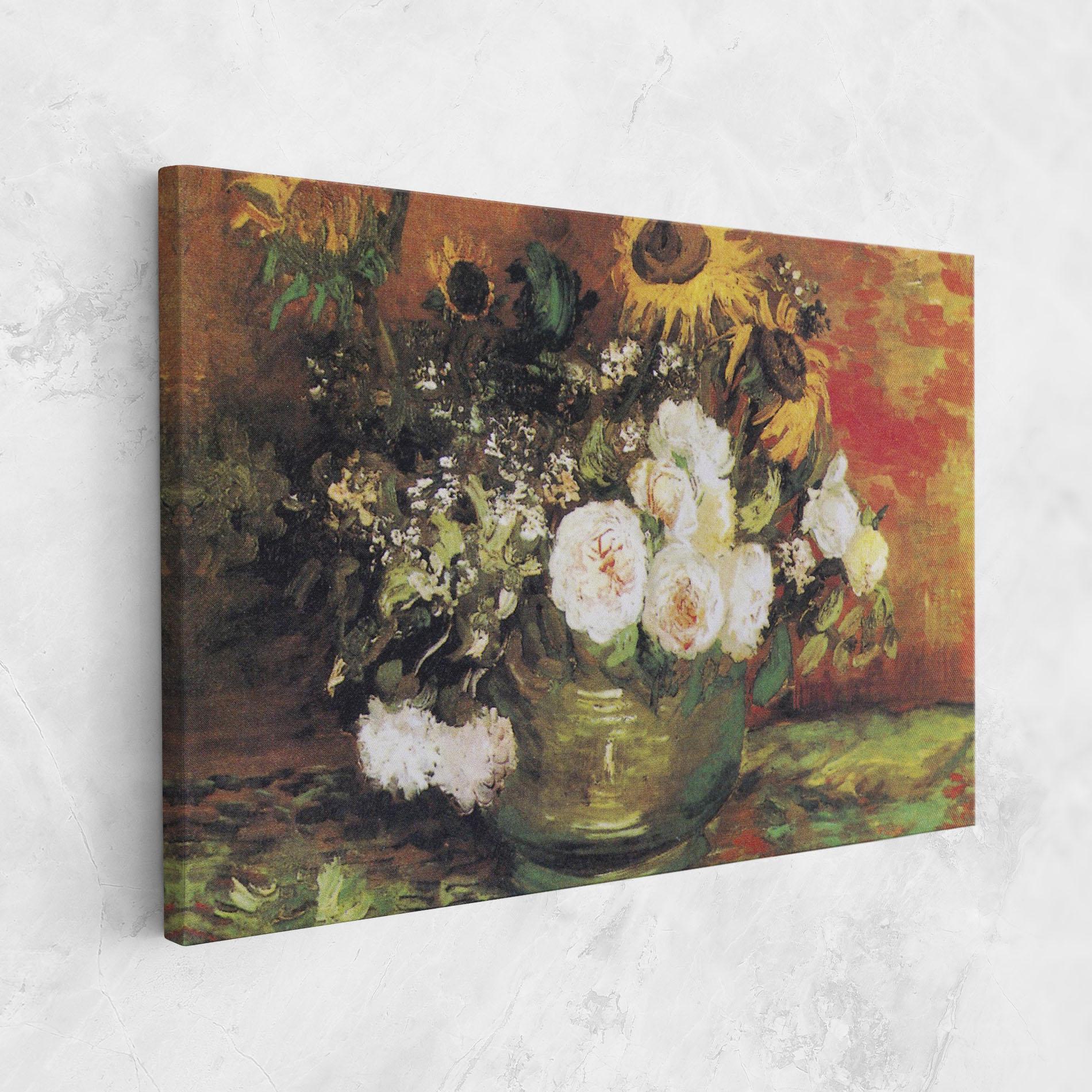 Tablou Canvas Bowl With Sunflowers mockup 1