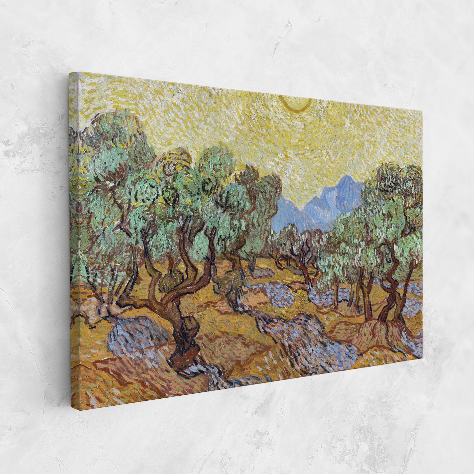Tablou Canvas Gogh Olive Trees mockup 1