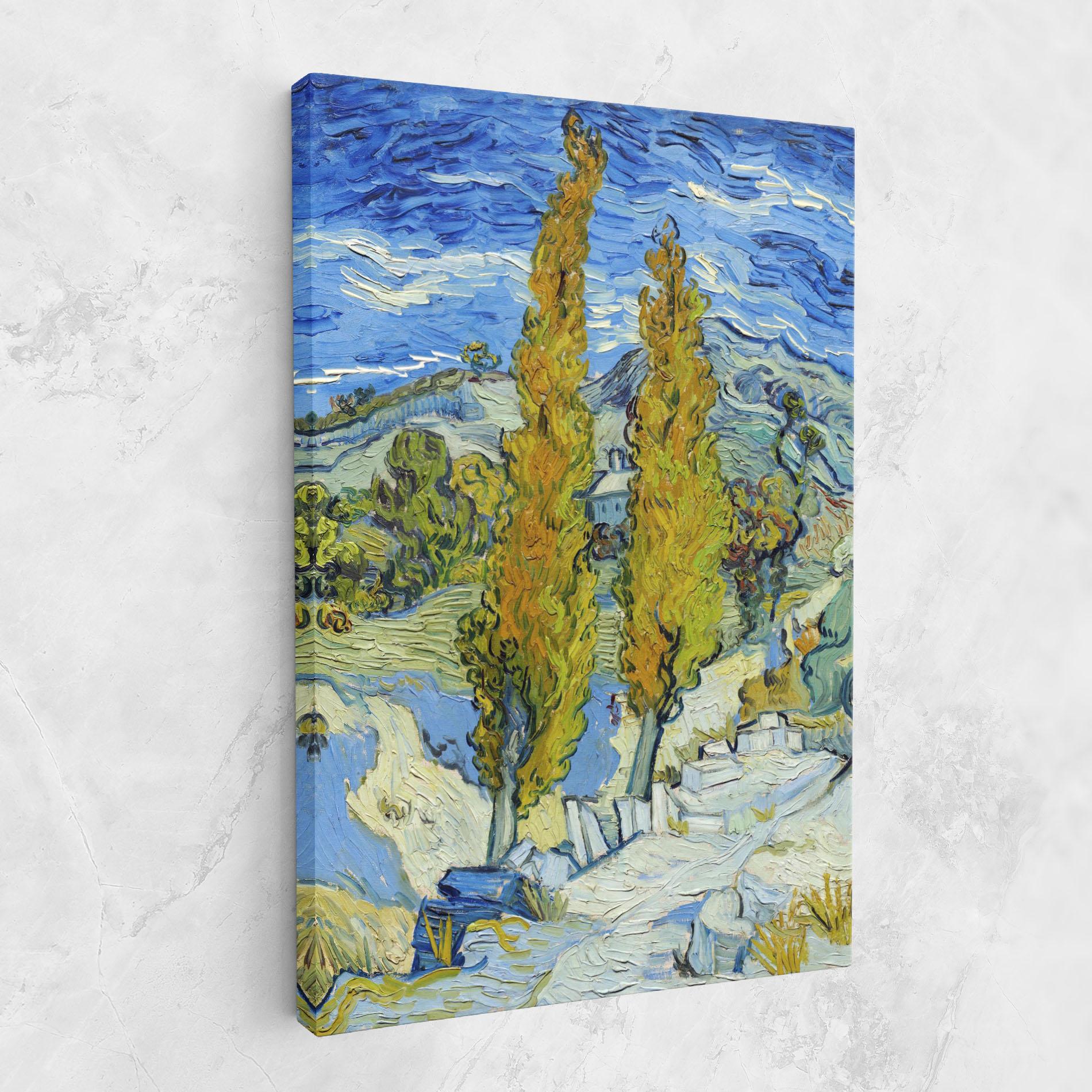 Tablou Canvas Poplars At Saint Remy mockup 1