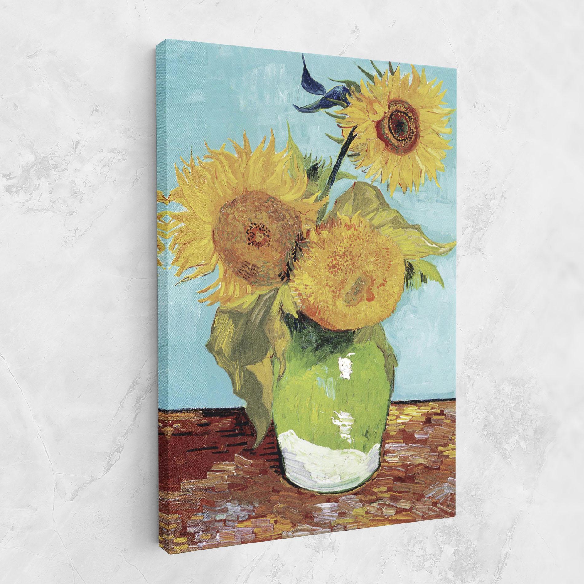 Tablou Canvas Three Sunflowers mockup 1