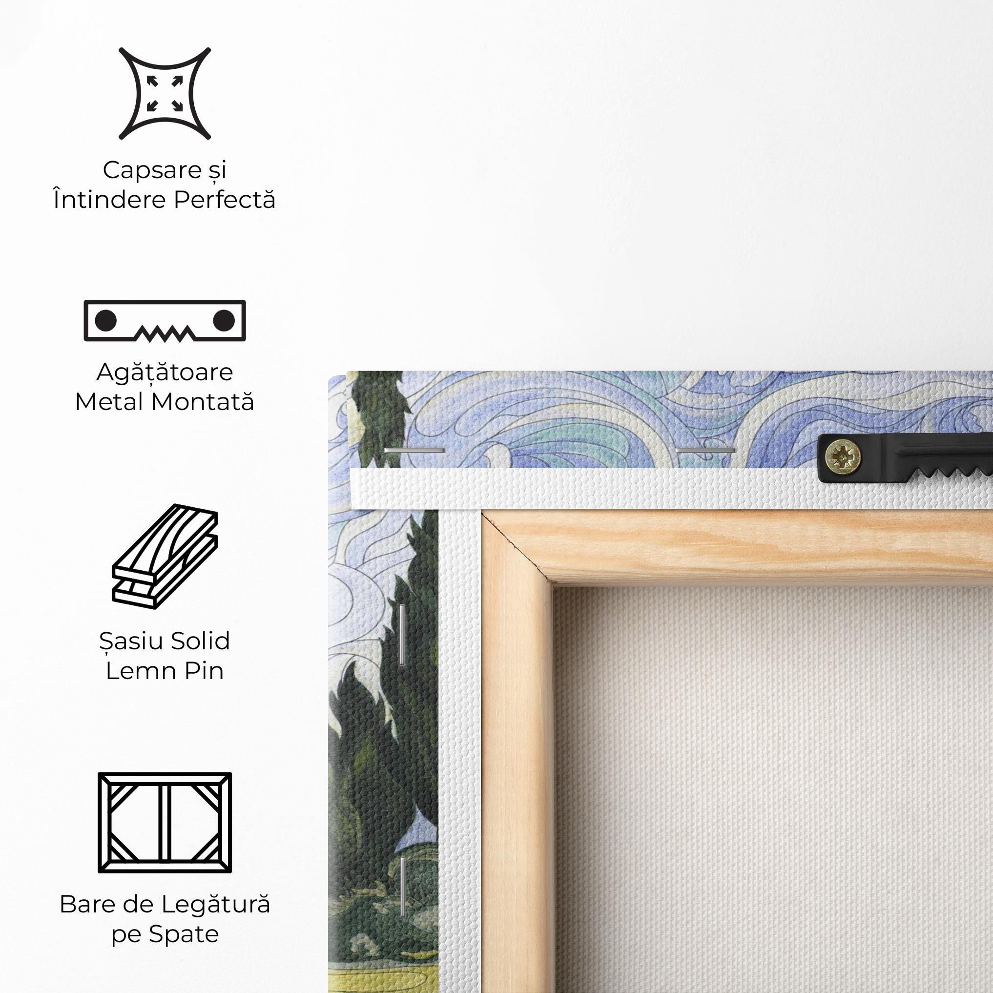 Tablou Canvas Wheat Field Cypresses mockup 5