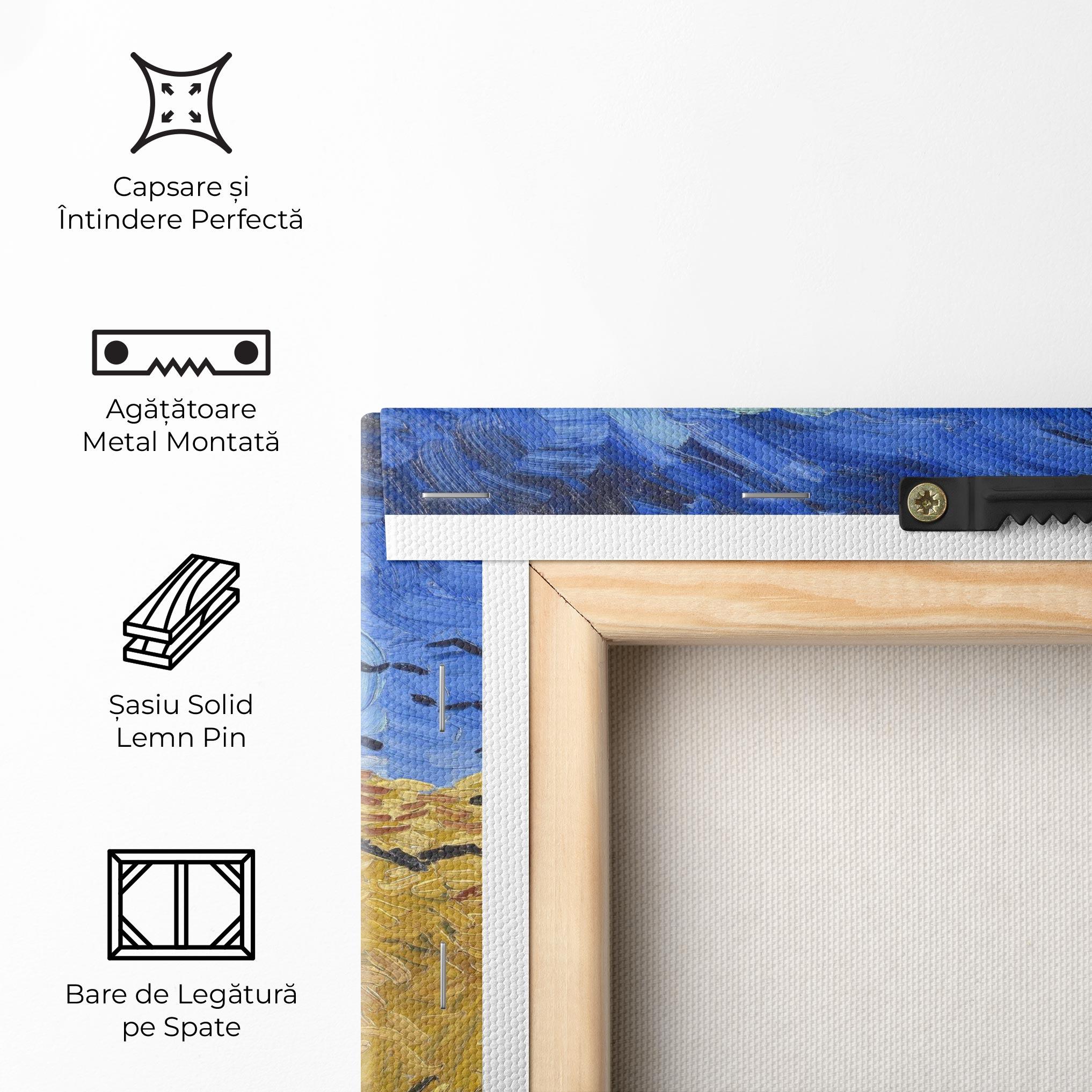 Tablou Canvas Wheatfield Crows mockup 5