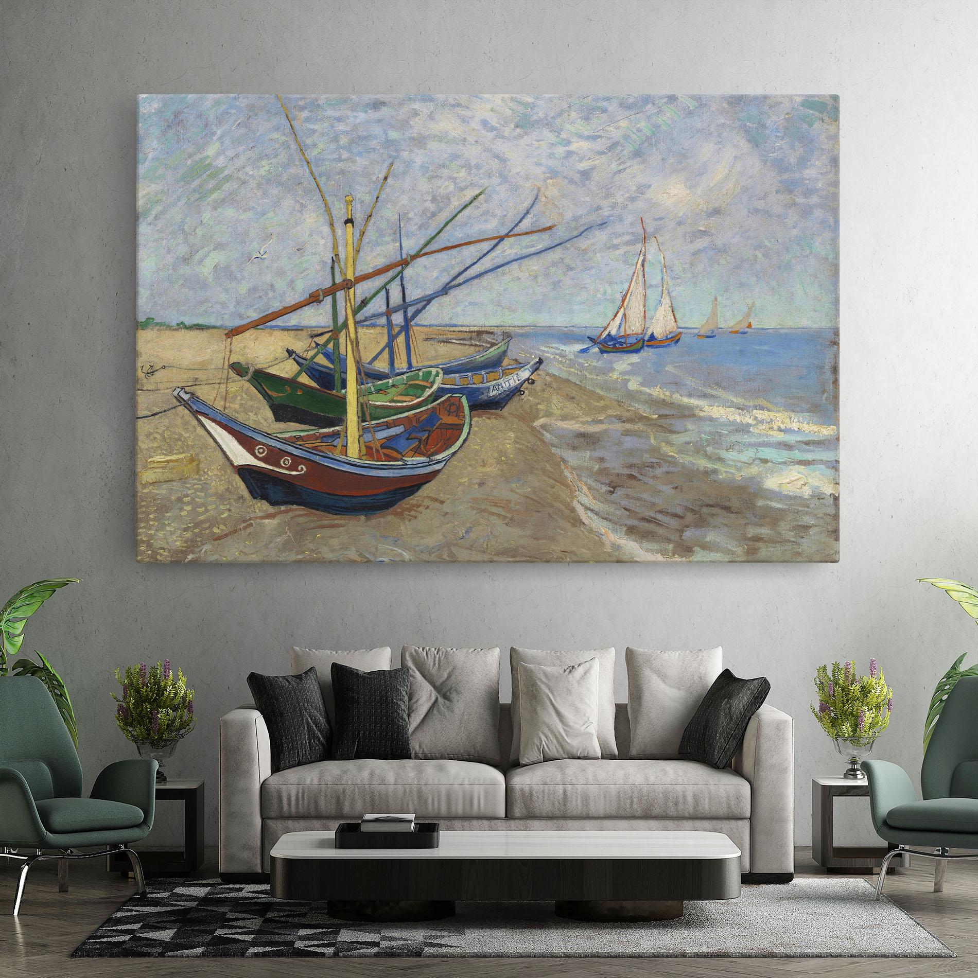 Tablou Canvas Boats Beach mockup 7