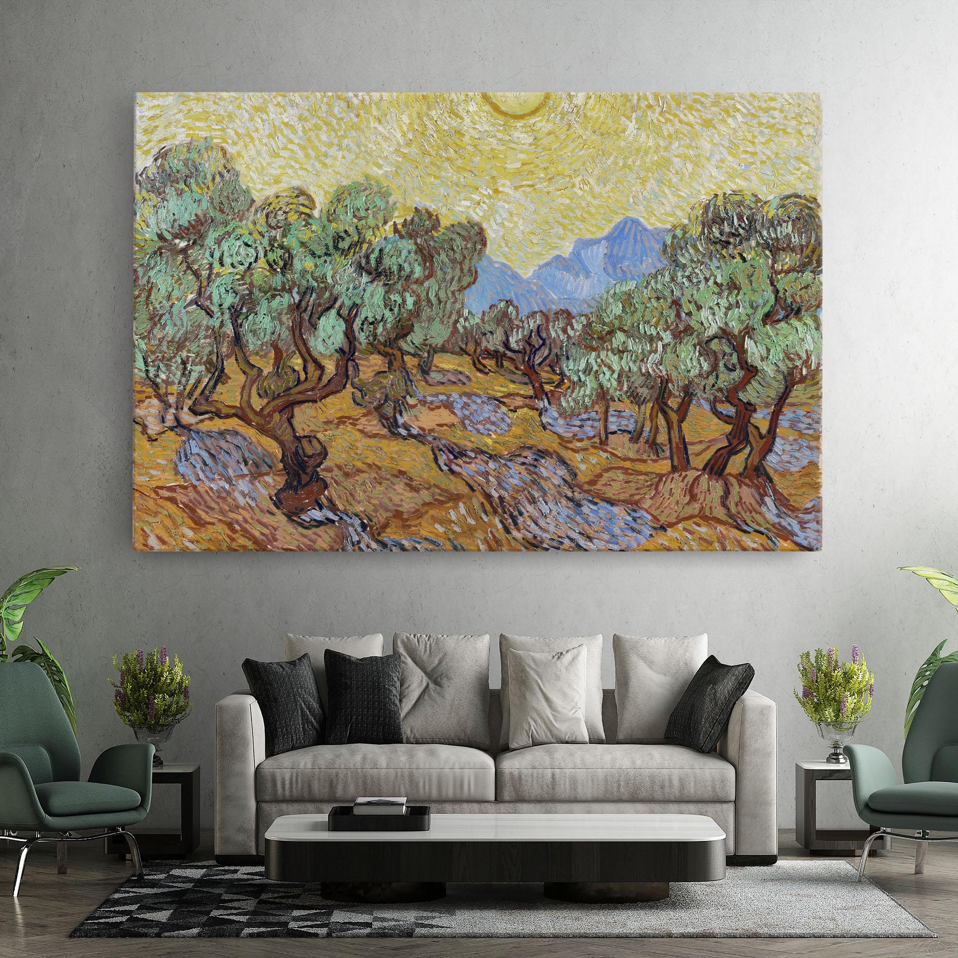 Tablou Canvas Gogh Olive Trees mockup 7