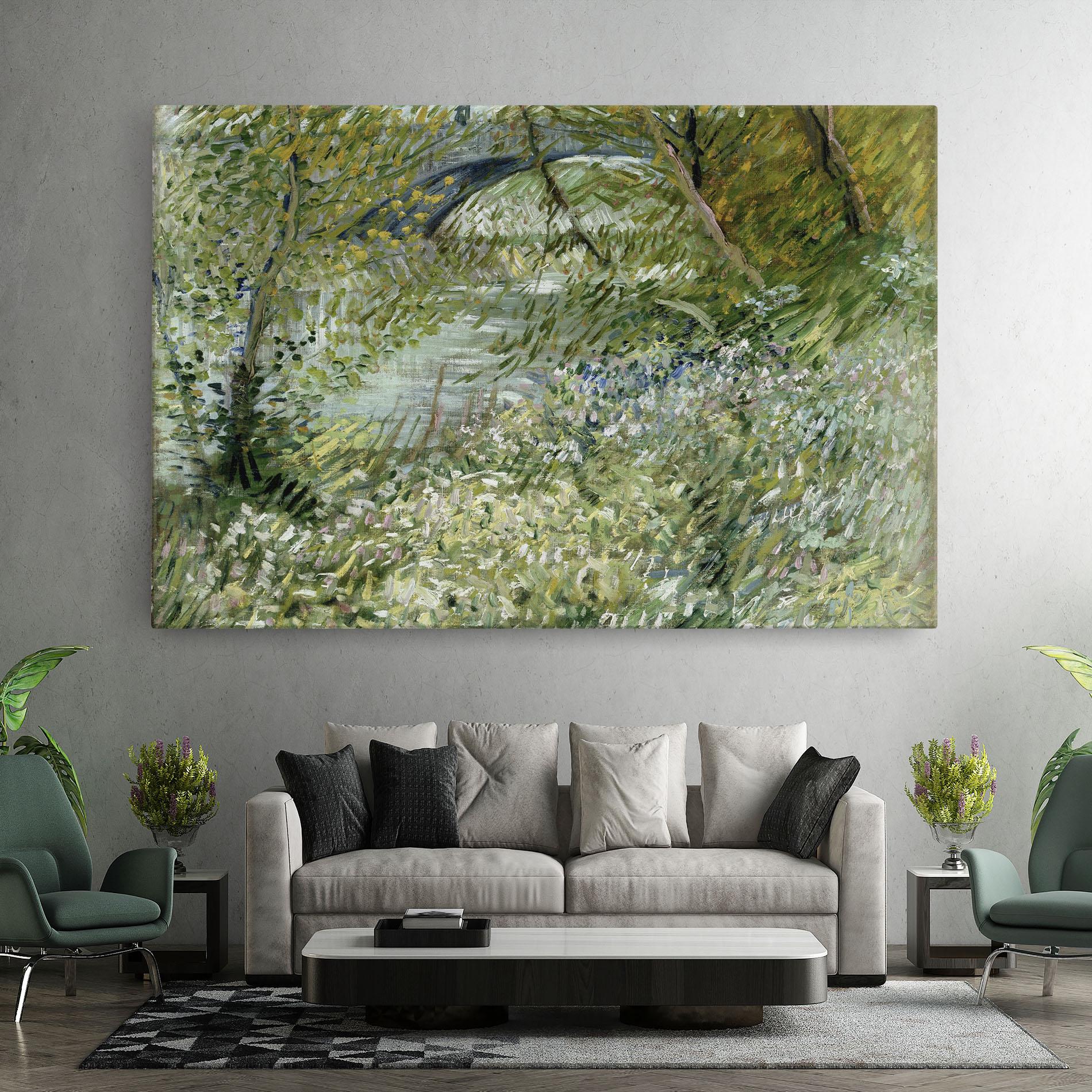 Tablou Canvas River Bank Springtime mockup 7