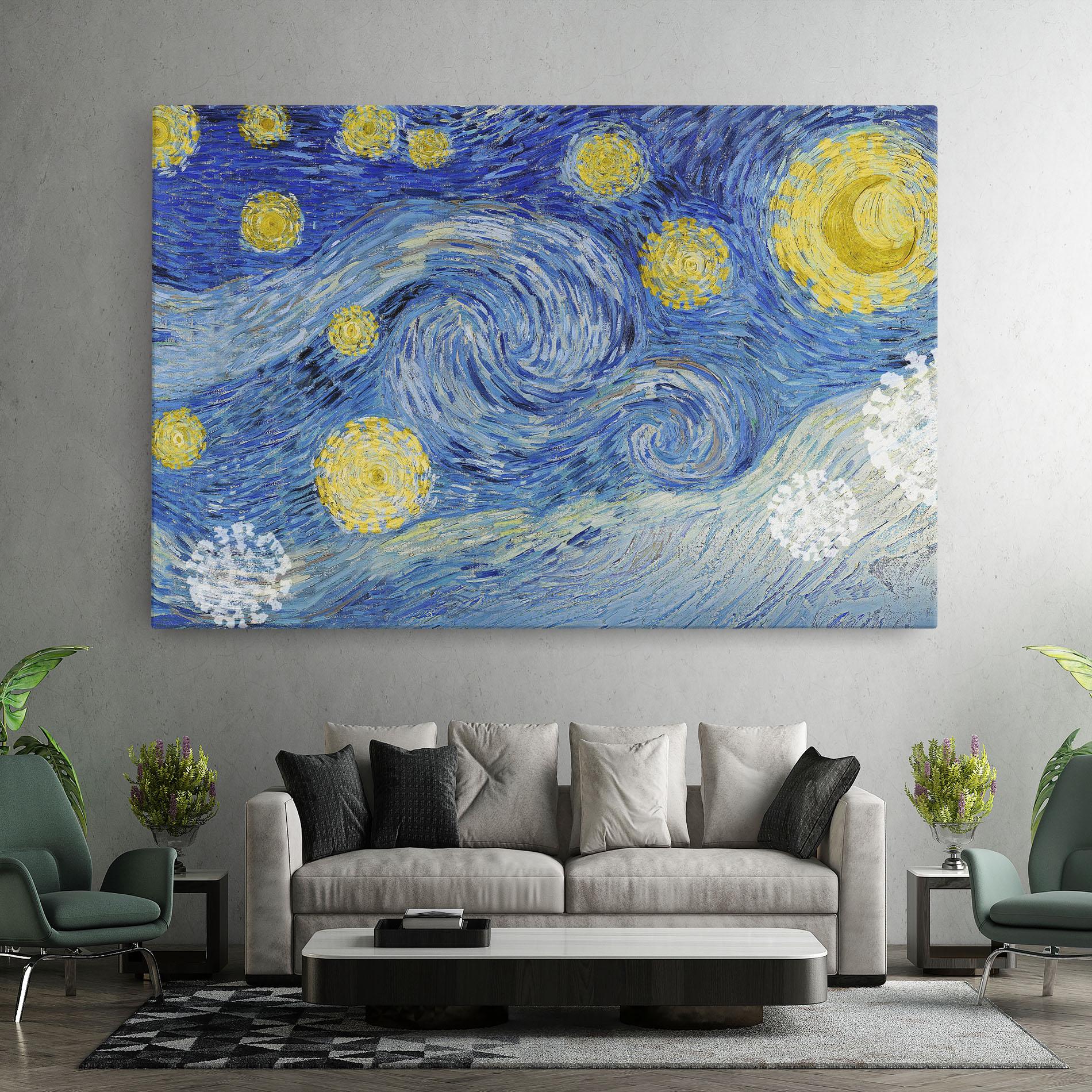 Tablou Canvas Van Gogh Starry Night mockup 7