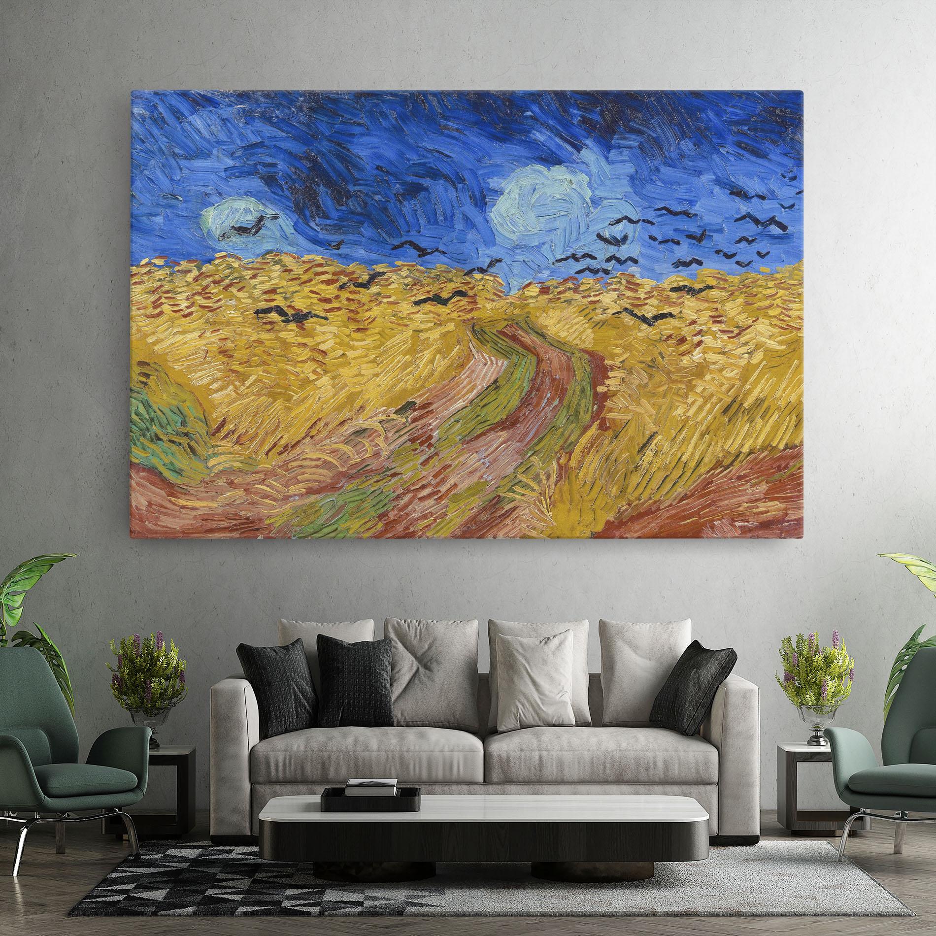 Tablou Canvas Wheatfield Crows mockup 7