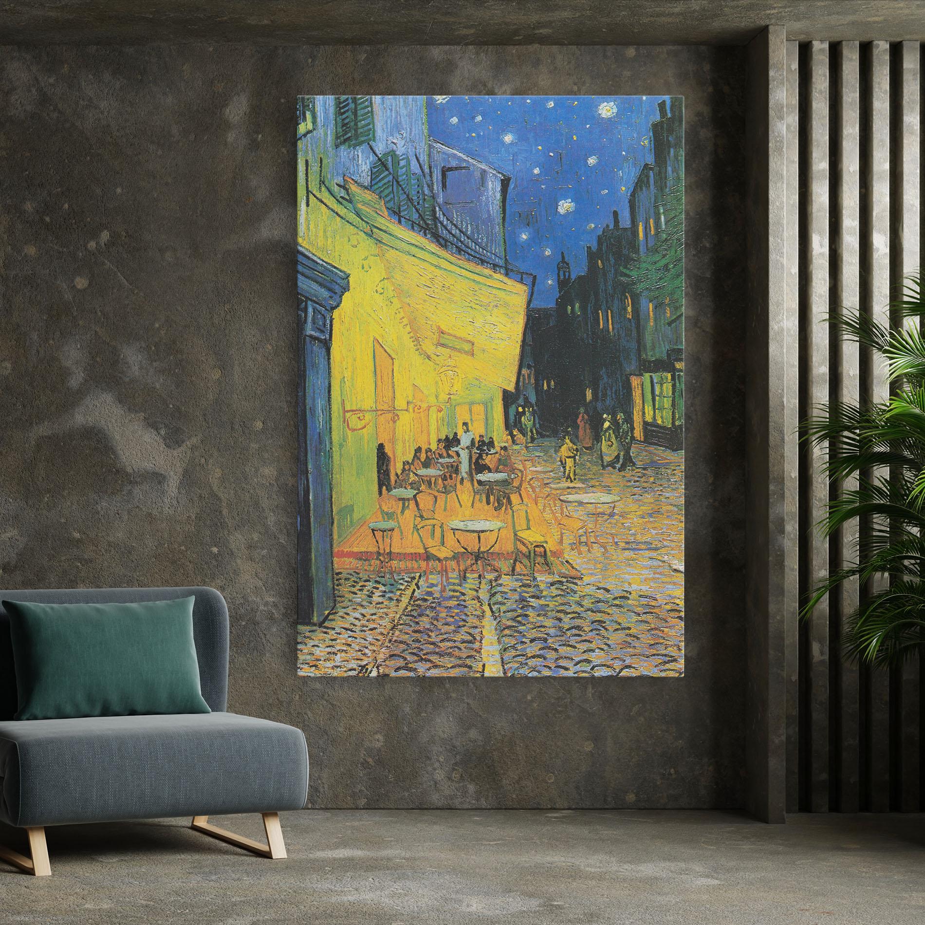 Tablou Canvas Cafe Terrace At Night mockup 7