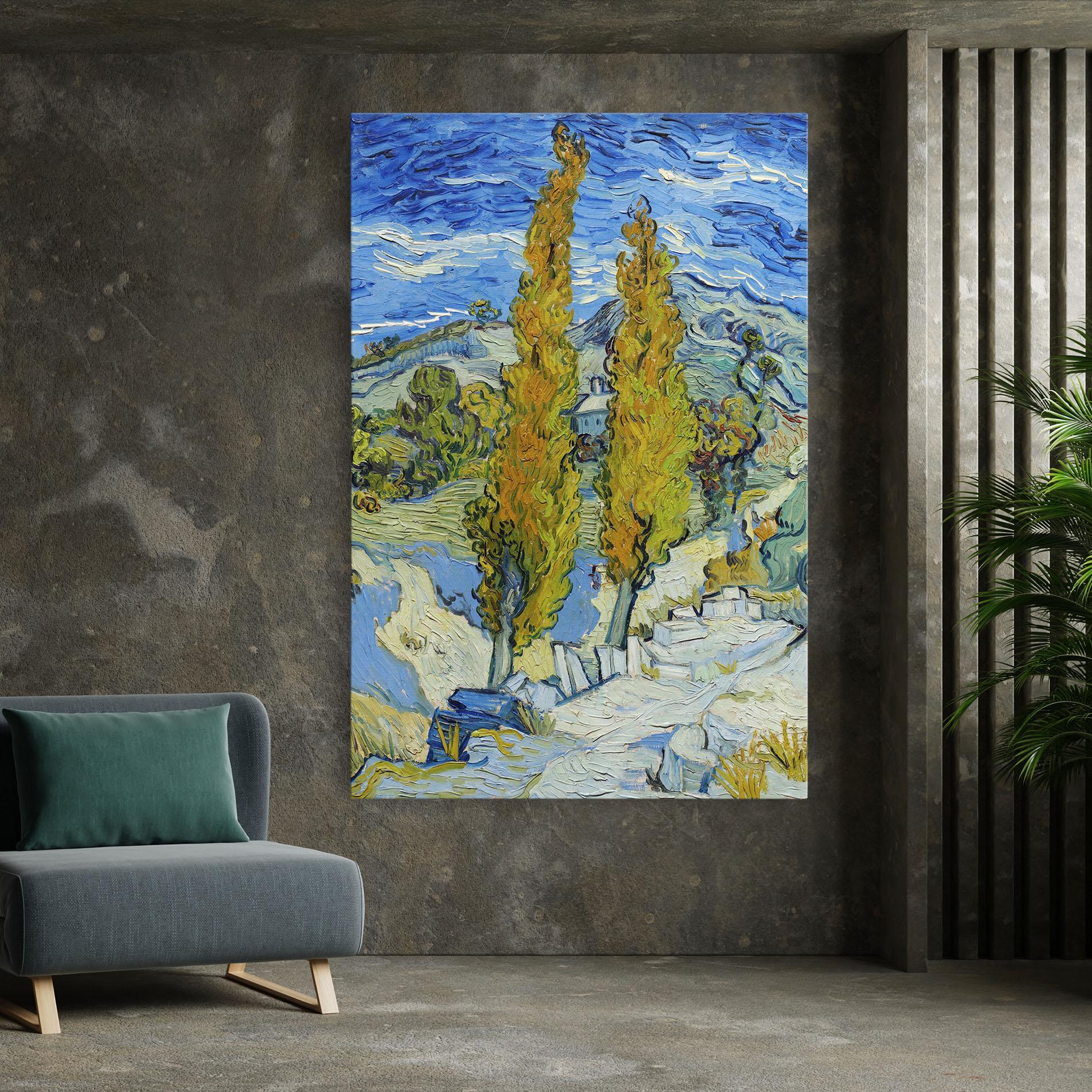 Tablou Canvas Poplars At Saint Remy mockup 7