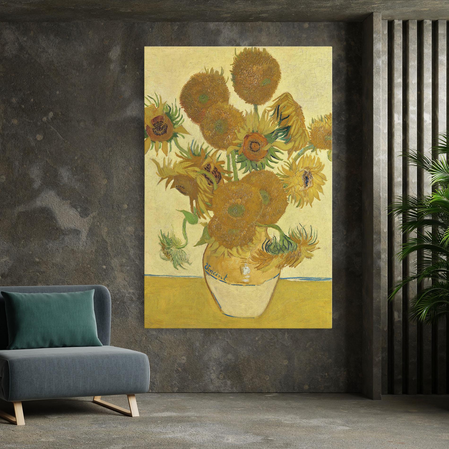 Tablou Canvas Sunflowers Vase Art mockup 7