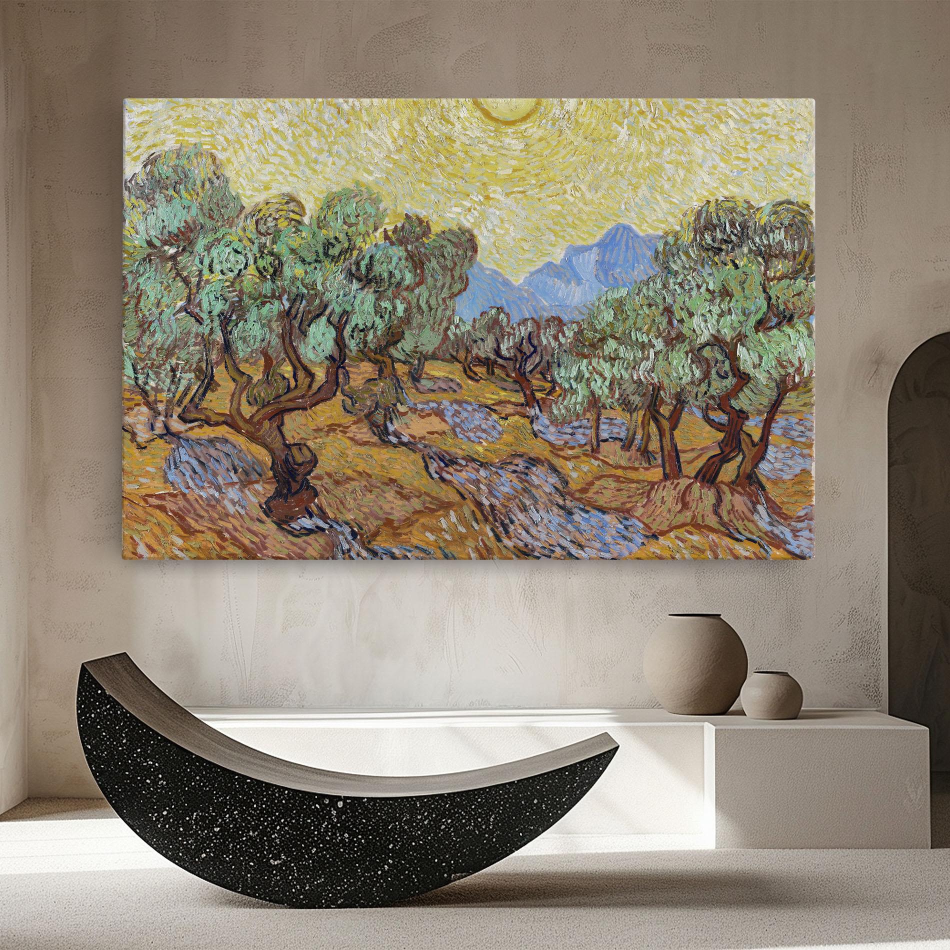 Tablou Canvas Gogh Olive Trees mockup 8