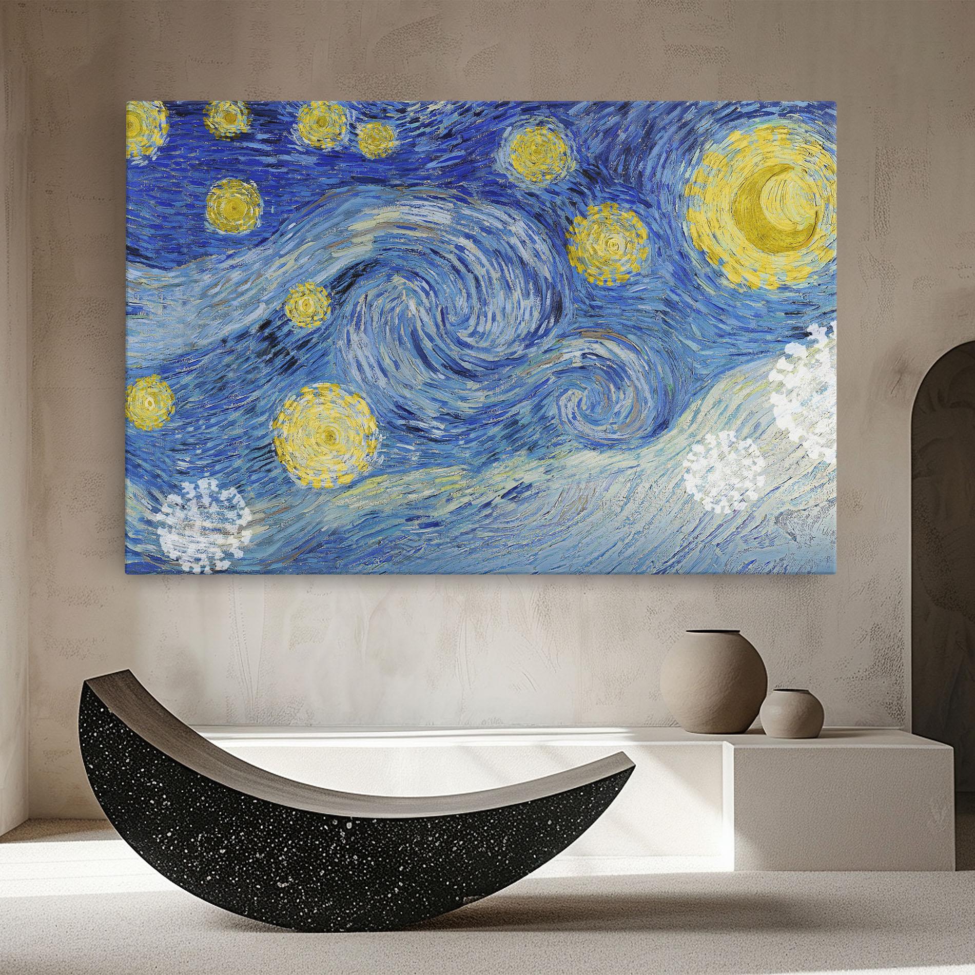 Tablou Canvas Van Gogh Starry Night mockup 8