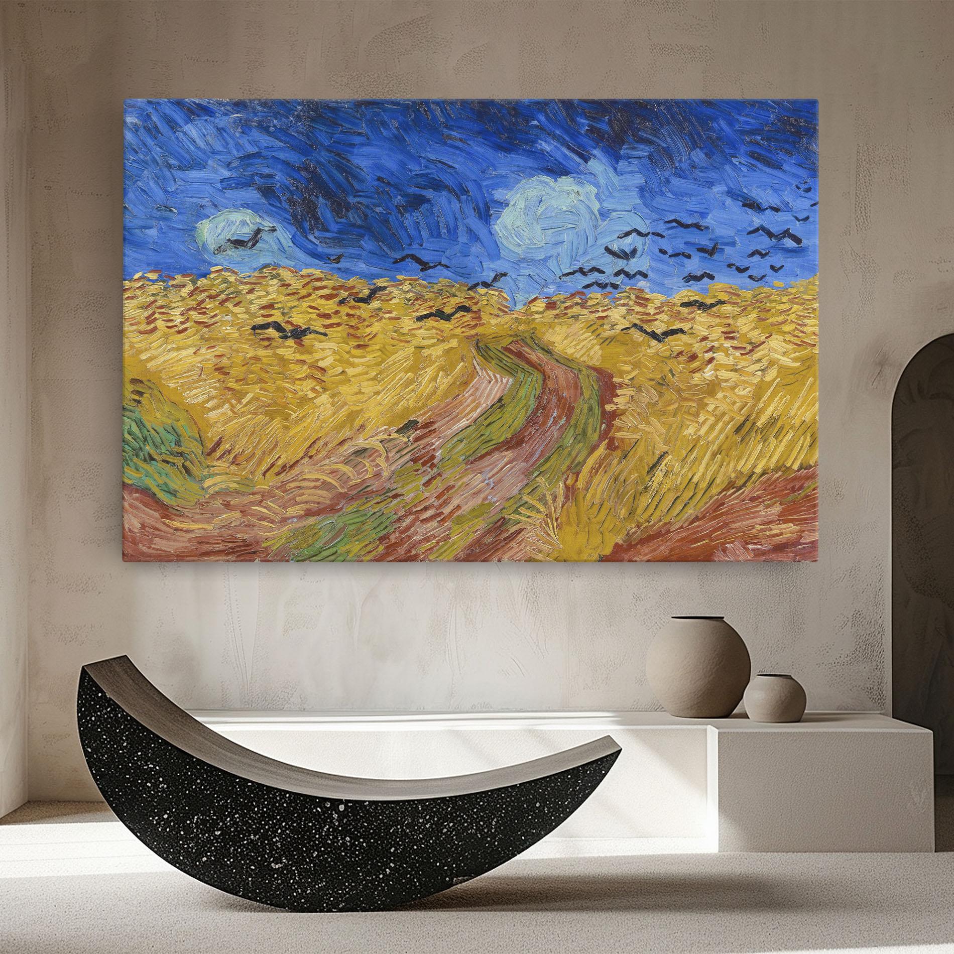 Tablou Canvas Wheatfield Crows mockup 8