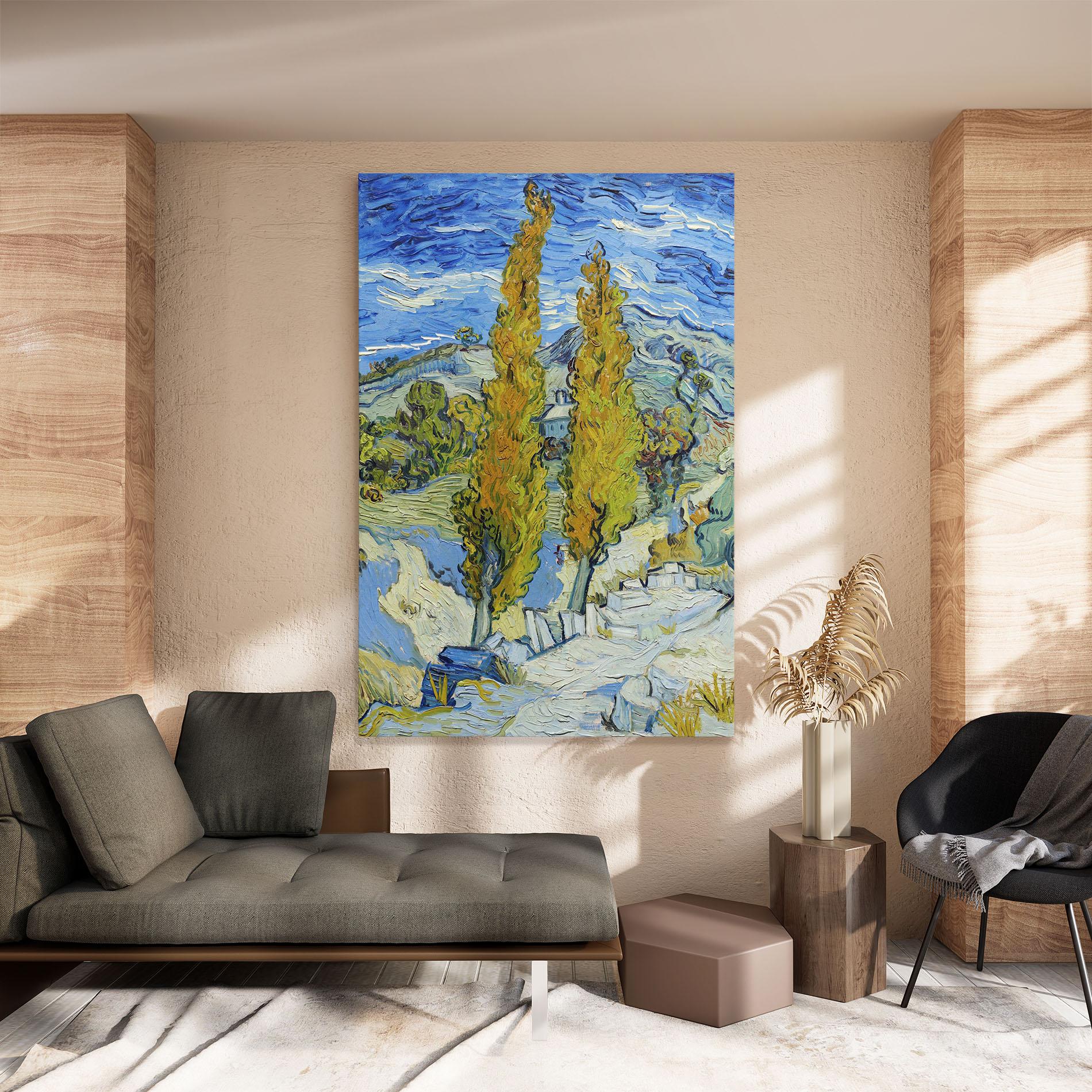 Tablou Canvas Poplars At Saint Remy mockup 8