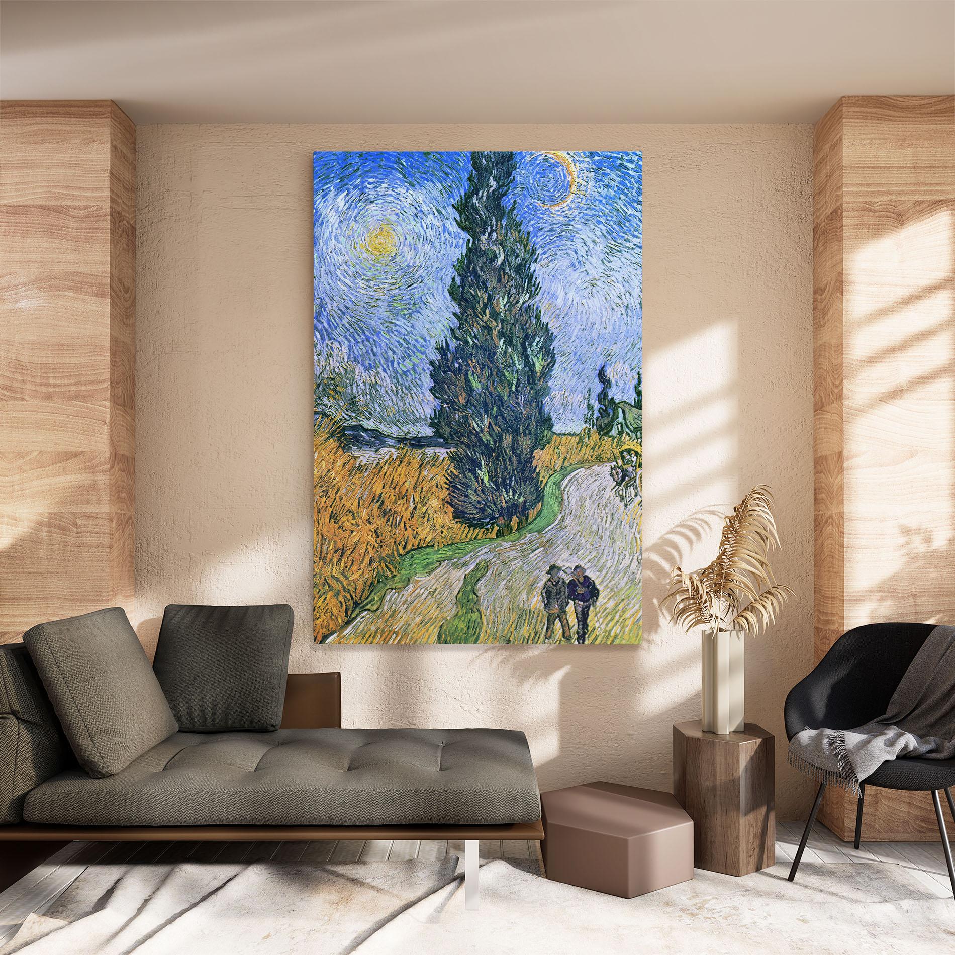 Tablou Canvas Road With Cypress mockup 8