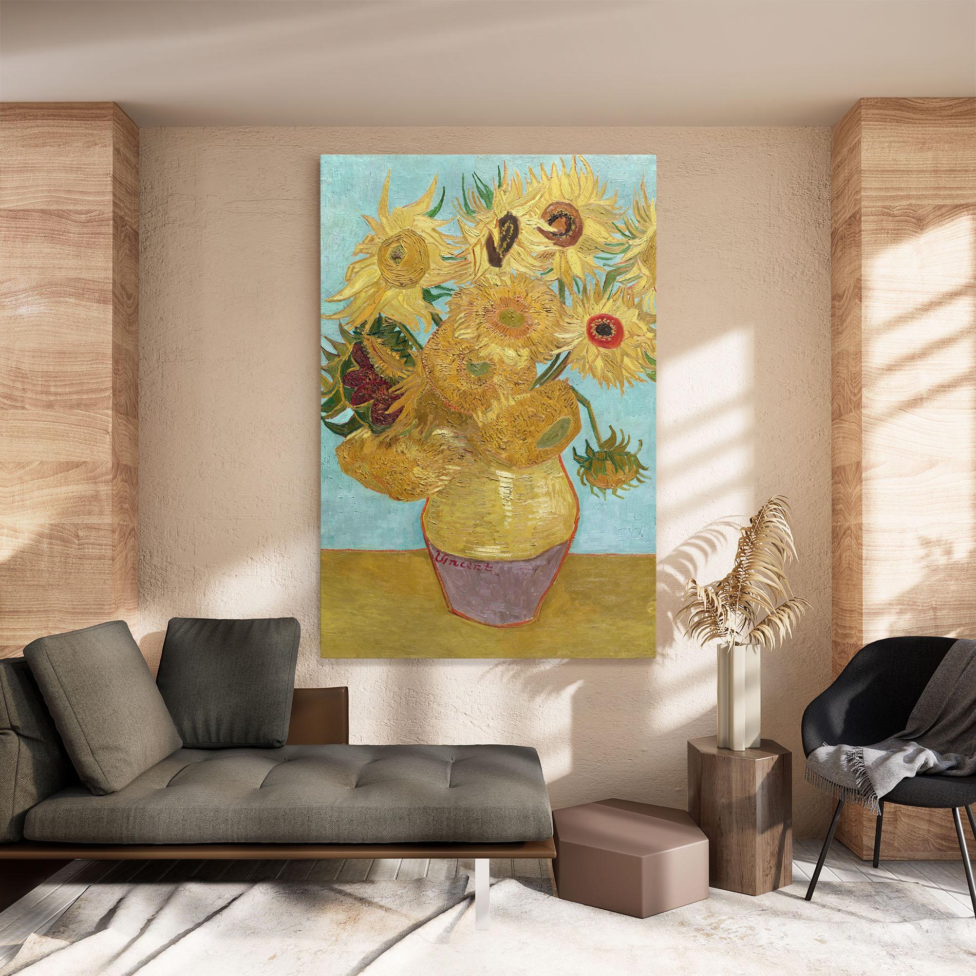 Tablou Canvas Twelve Sunflowers mockup 8