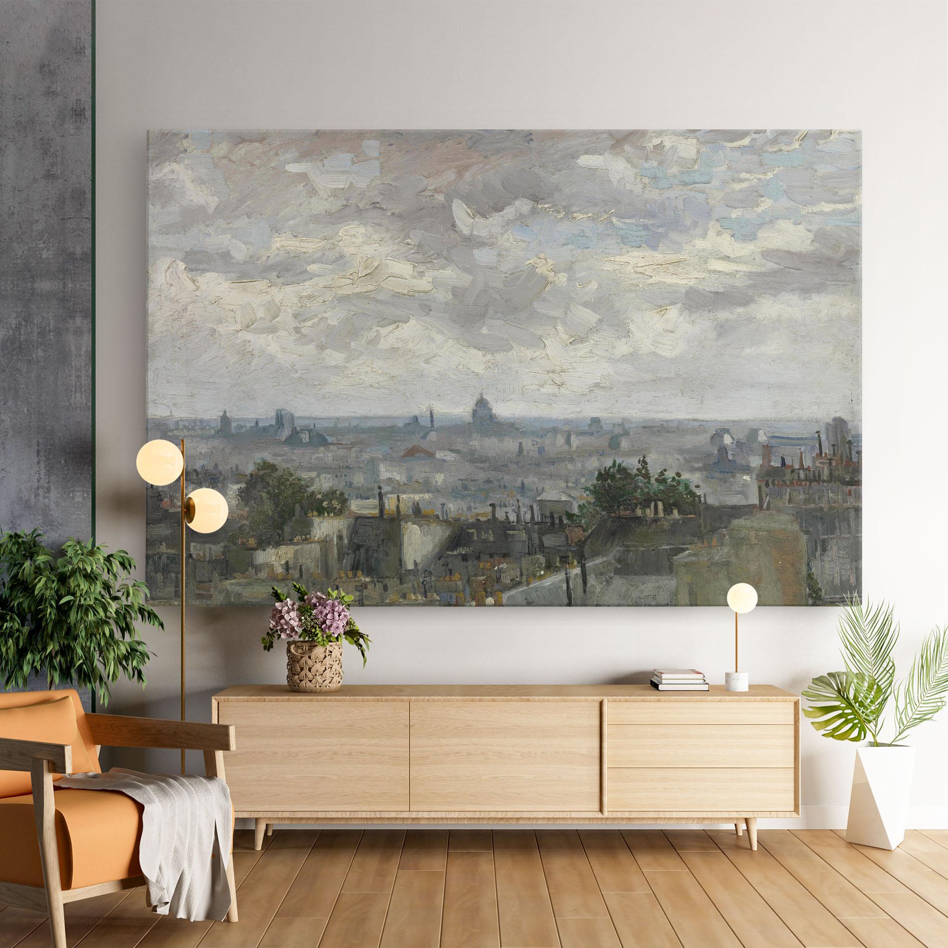 Tablou Canvas Gezicht Op Paris mockup 9