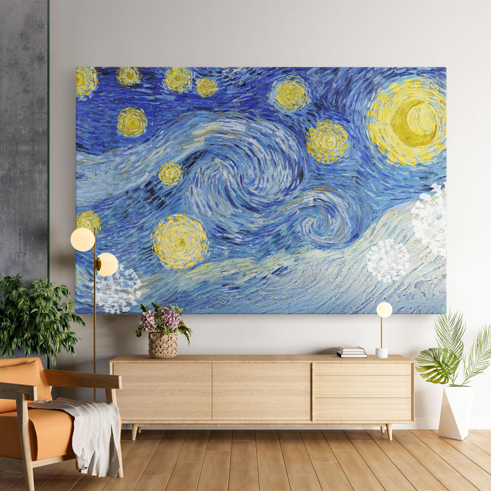 Tablou Canvas Van Gogh Starry Night mockup 9