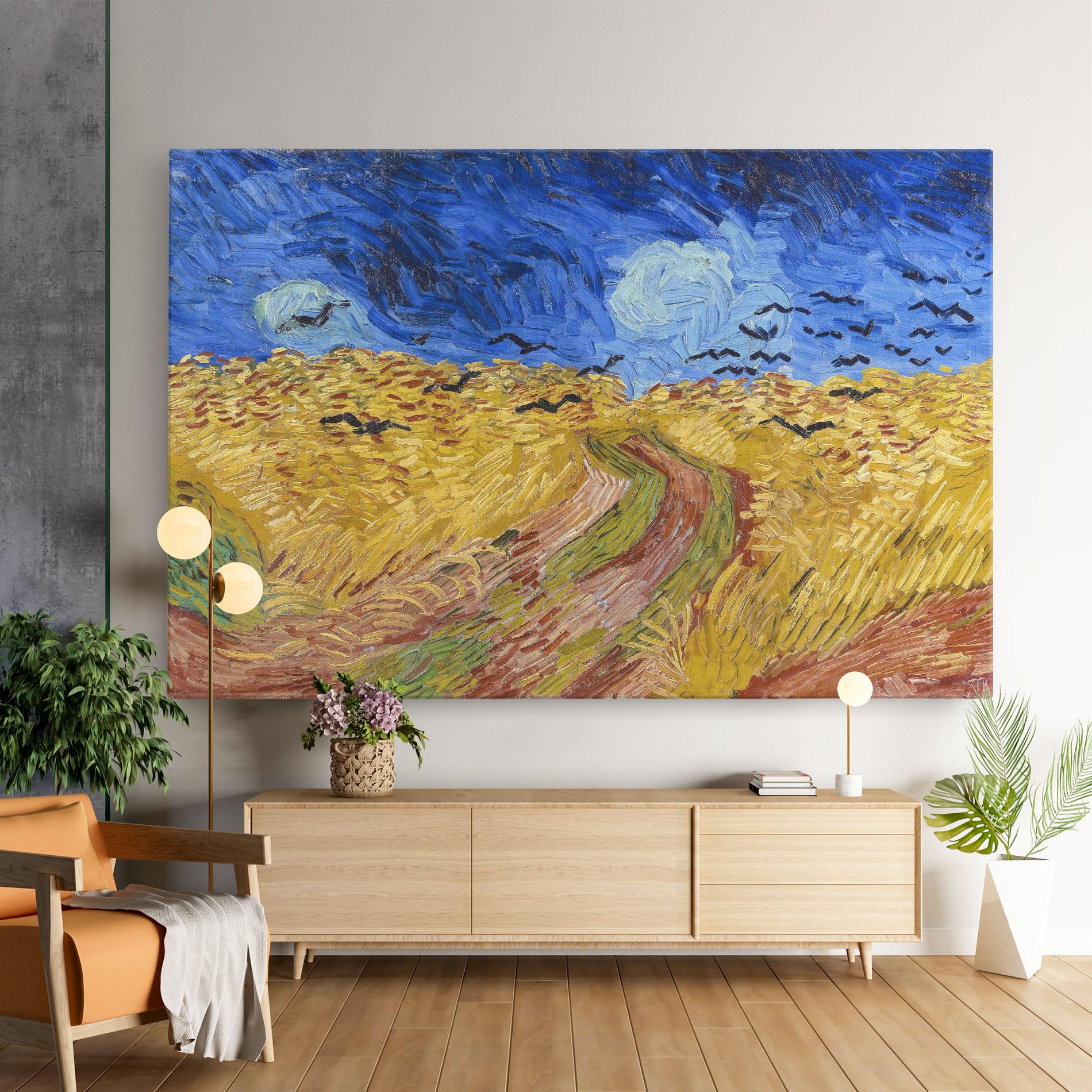 Tablou Canvas Wheatfield Crows mockup 9