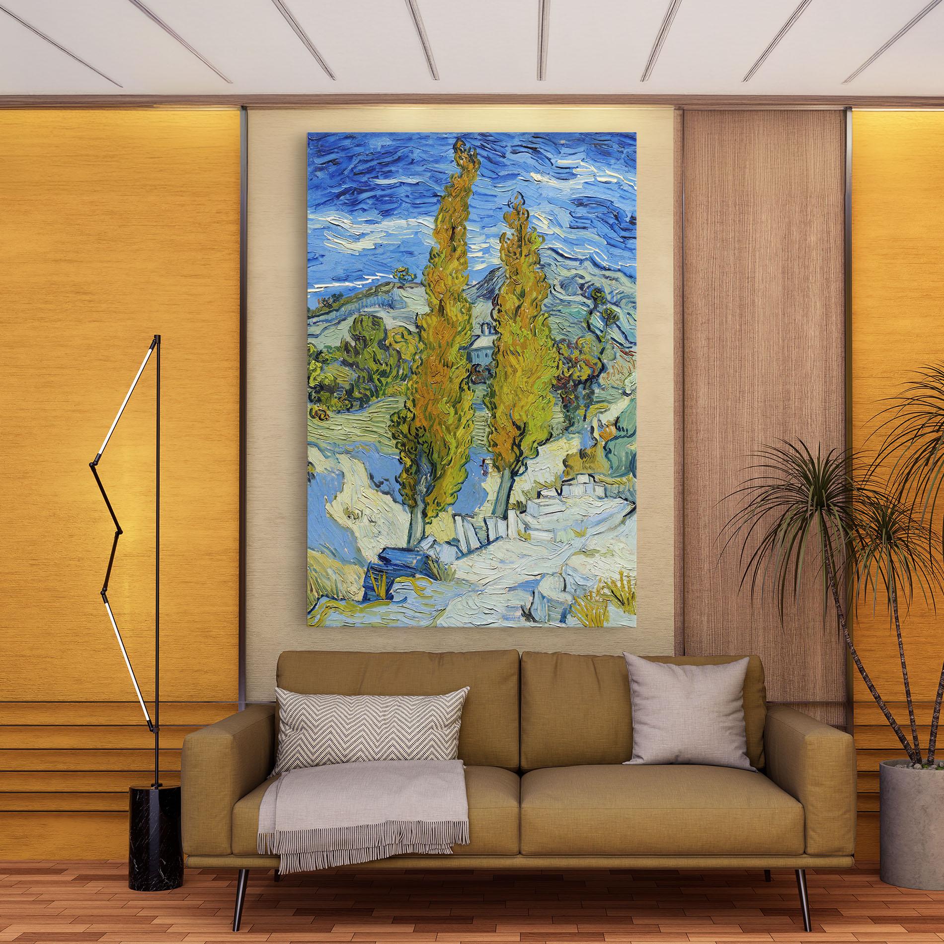 Tablou Canvas Poplars At Saint Remy mockup 9