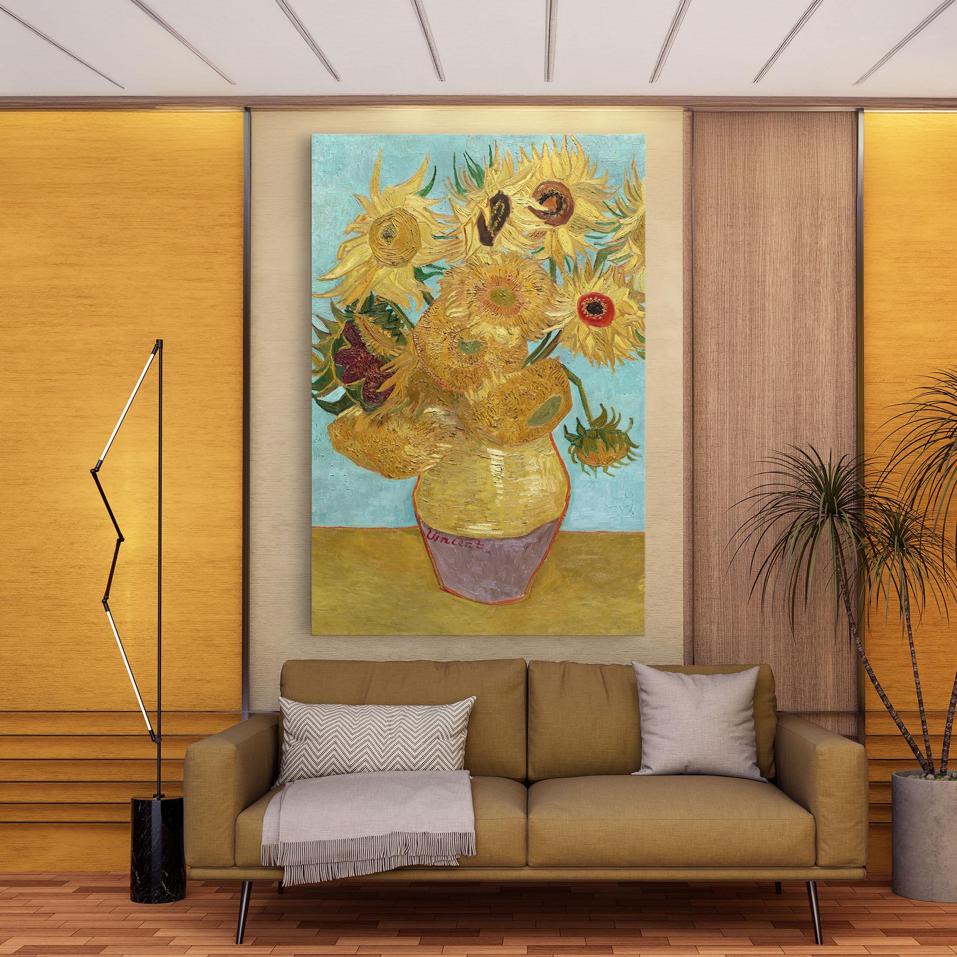 Tablou Canvas Twelve Sunflowers mockup 9