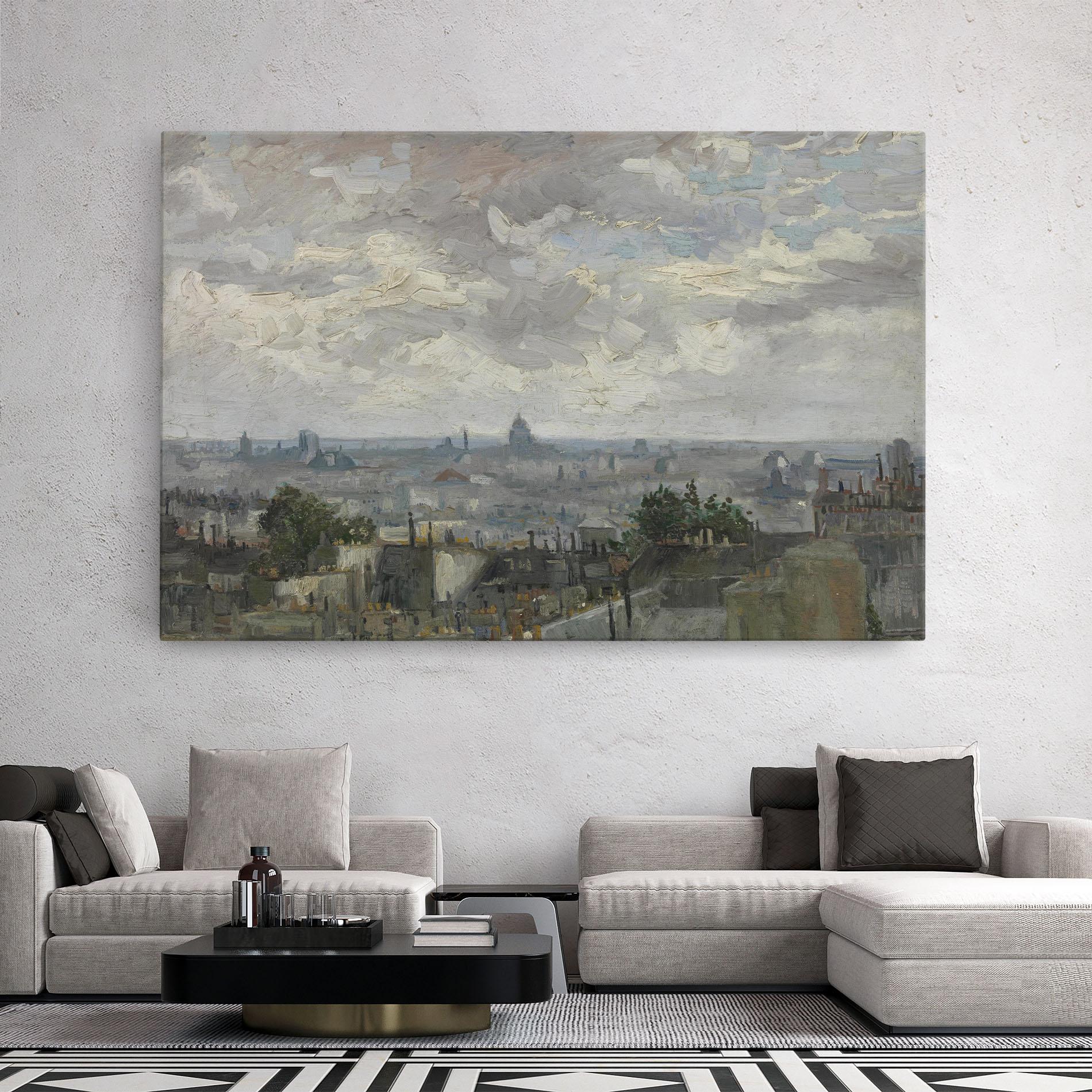 Tablou Canvas Gezicht Op Paris mockup 2