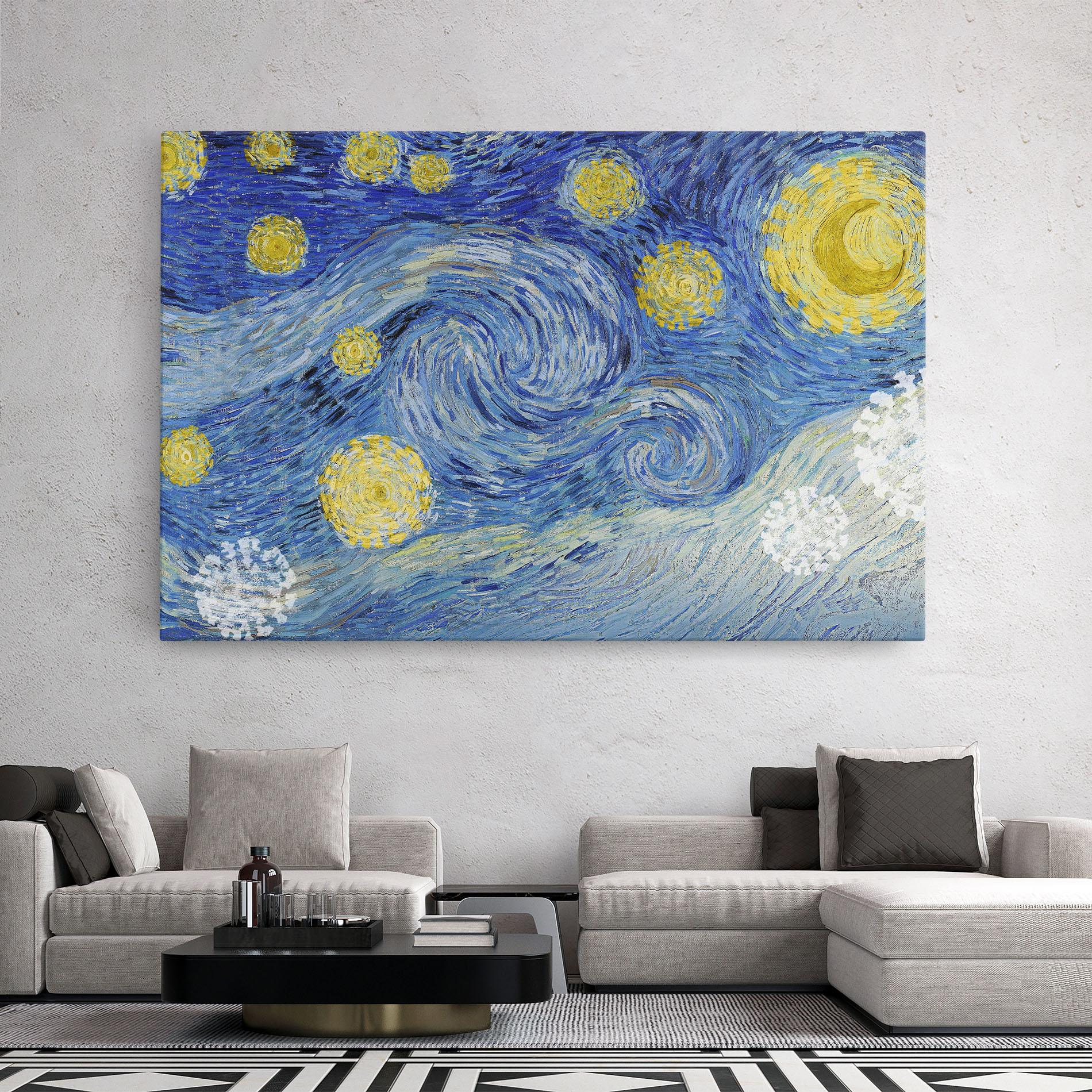 Tablou Canvas Van Gogh Starry Night mockup 2