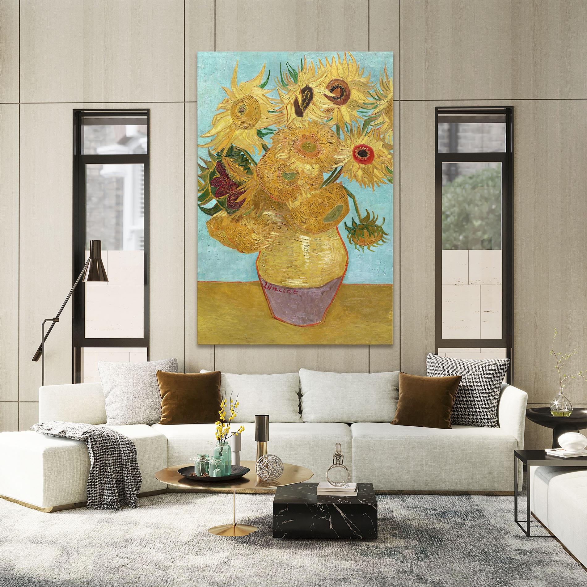 Tablou Canvas Twelve Sunflowers mockup 2
