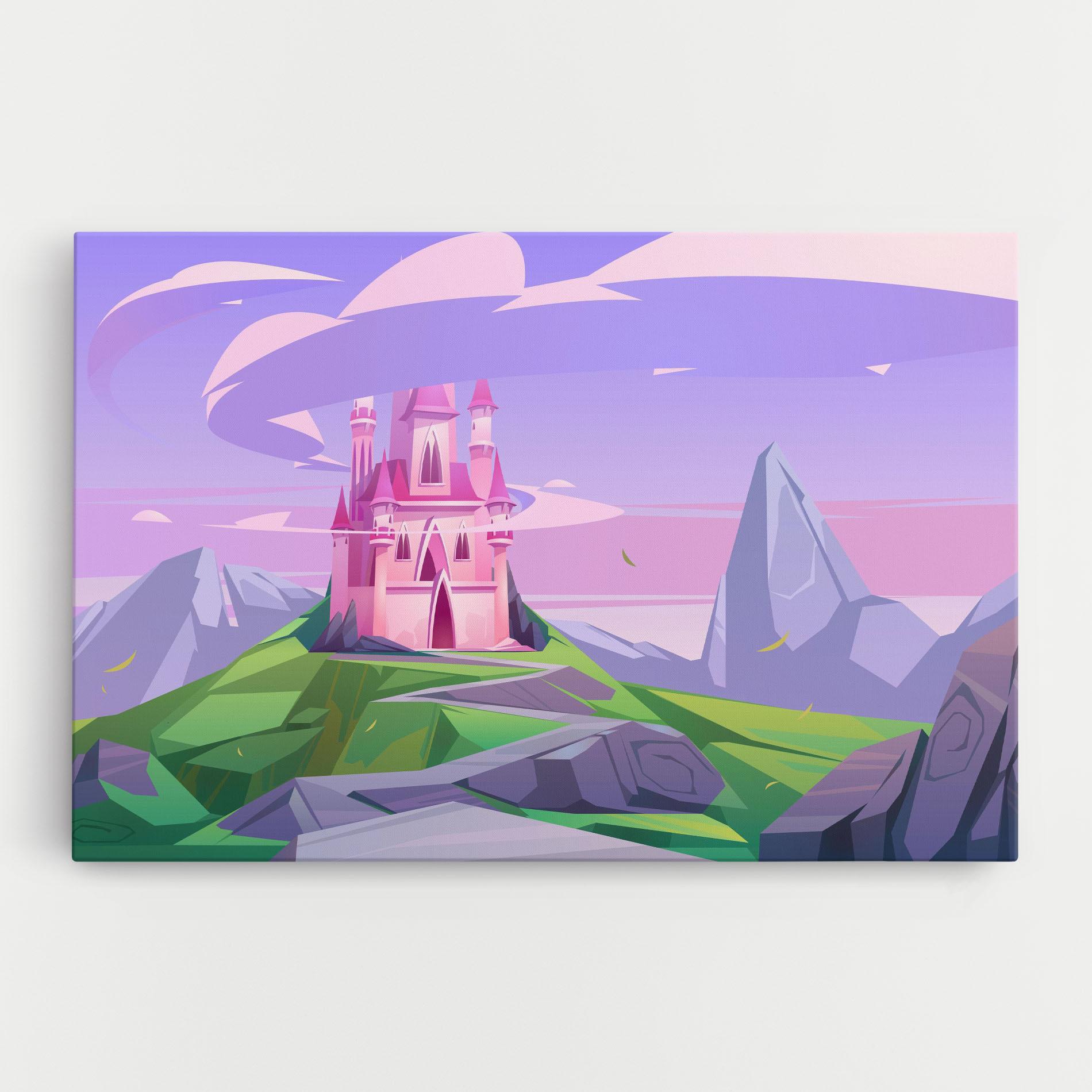 Tablou Canvas Pink Castle mockup 0