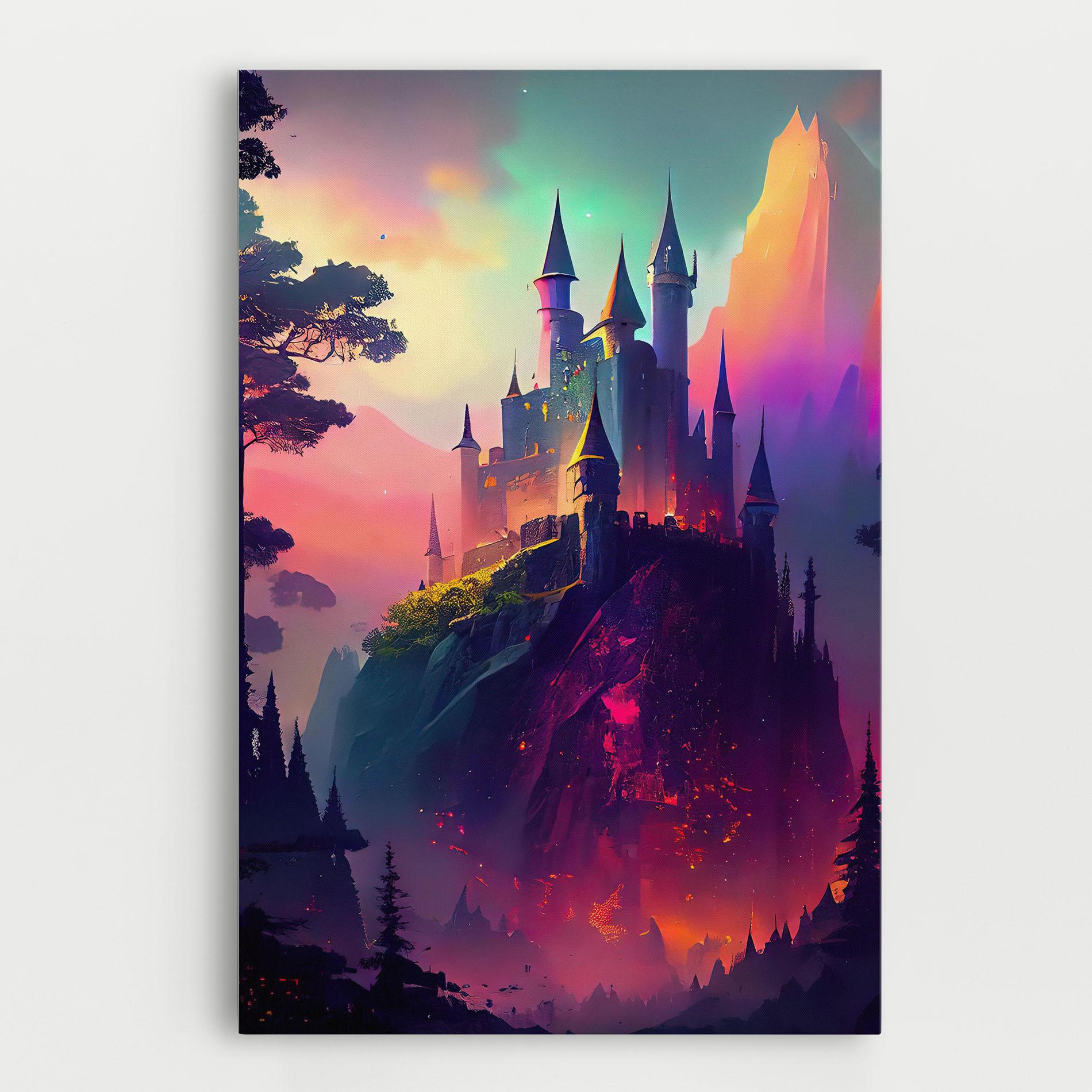 Tablou Canvas Purple Orange Castle mockup 0