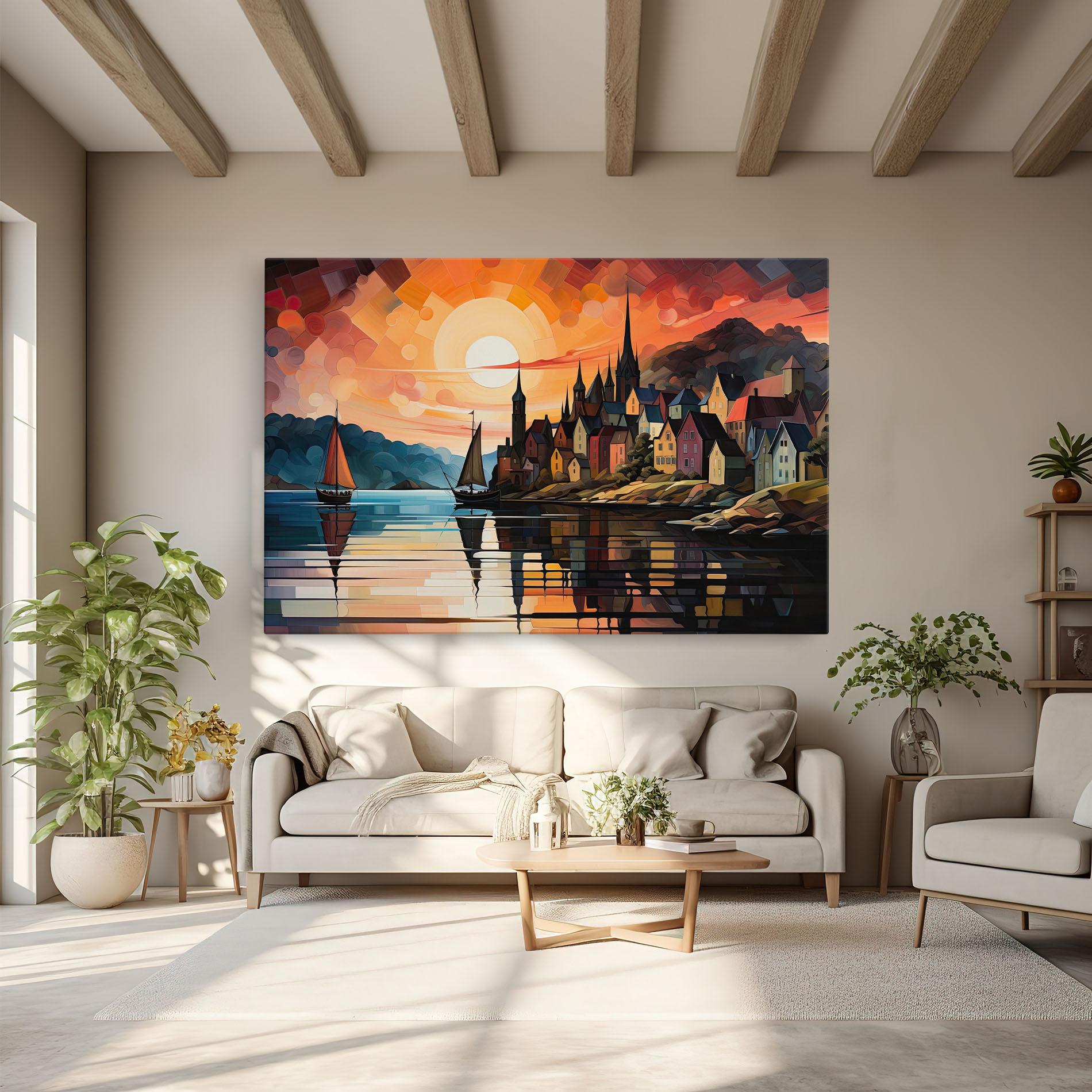 Tablou Canvas Castle Painting mockup 6