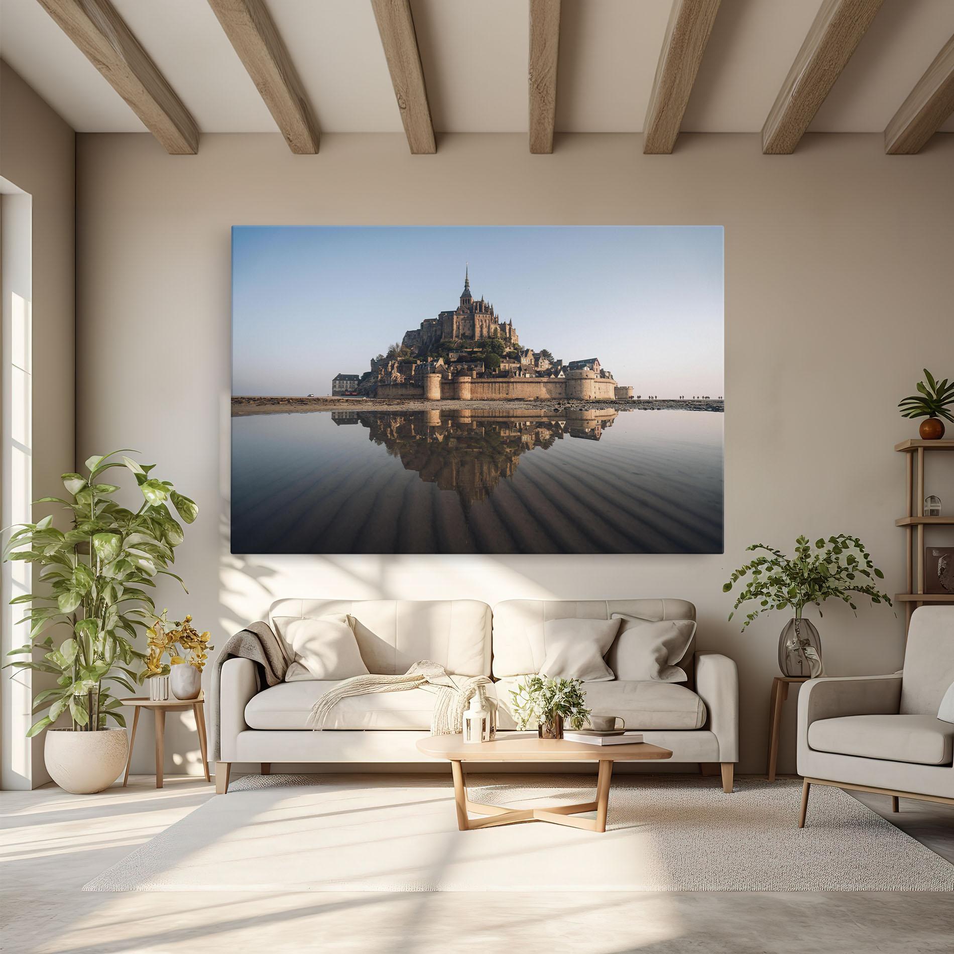 Tablou Canvas Castle Reflection mockup 6