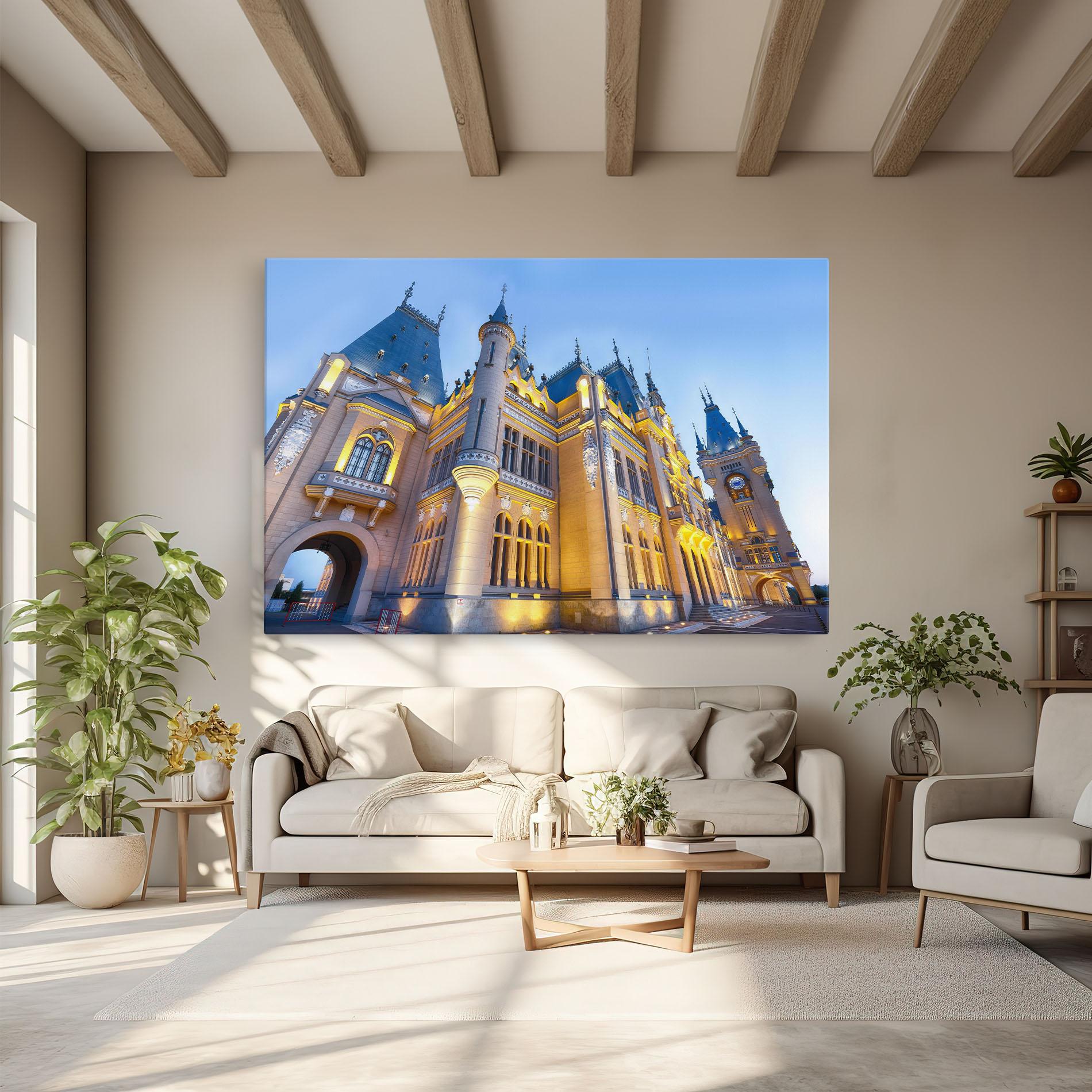 Tablou Canvas Palace Culture Romania mockup 6