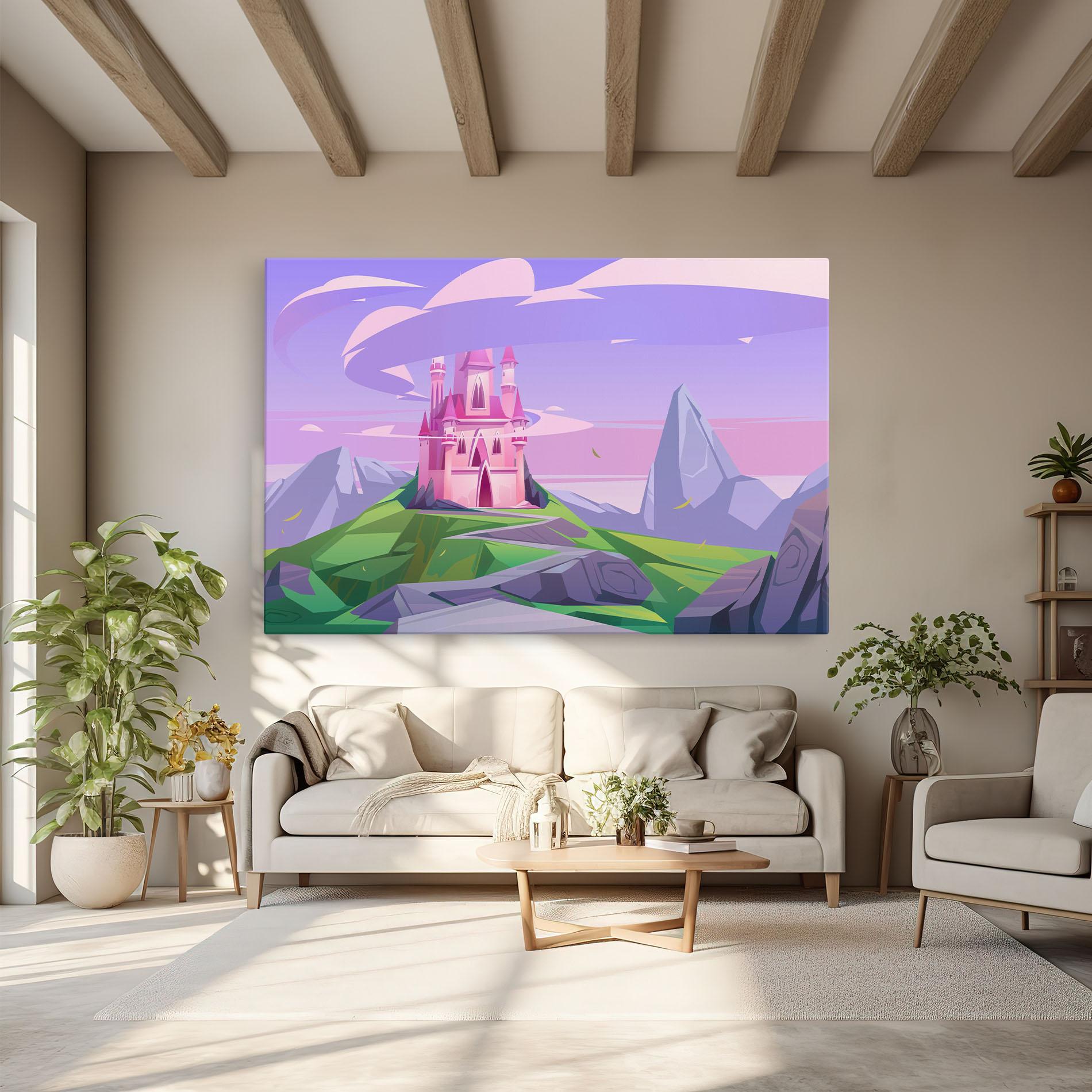 Tablou Canvas Pink Castle mockup 6