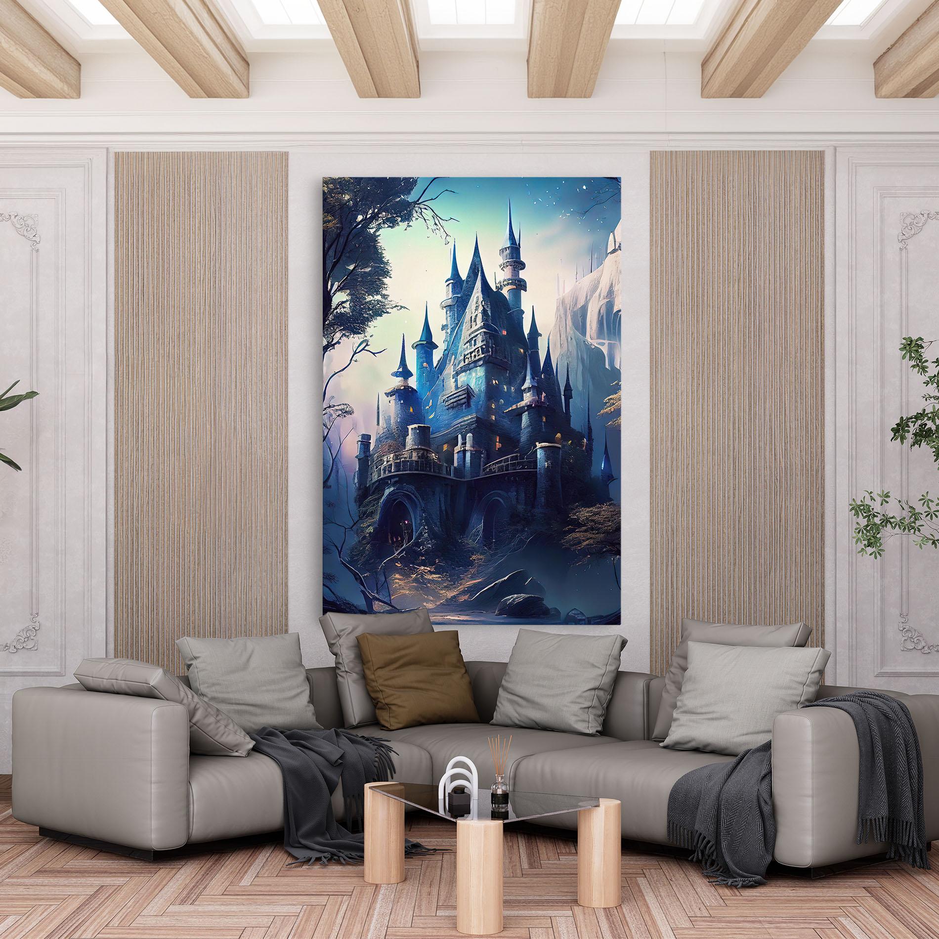 Tablou Canvas Blue Art Castle mockup 6