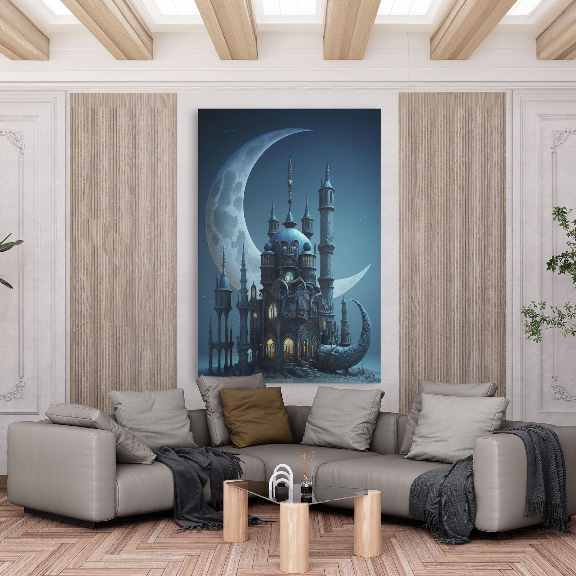 Tablou Canvas Mosque Moon mockup 6