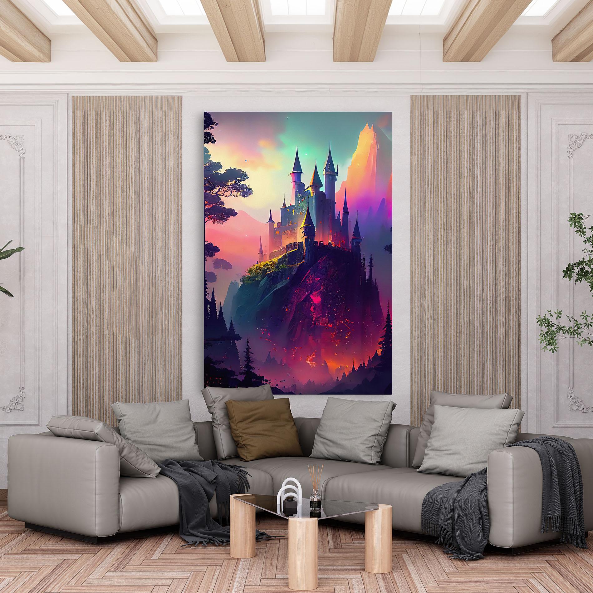Tablou Canvas Purple Orange Castle mockup 6