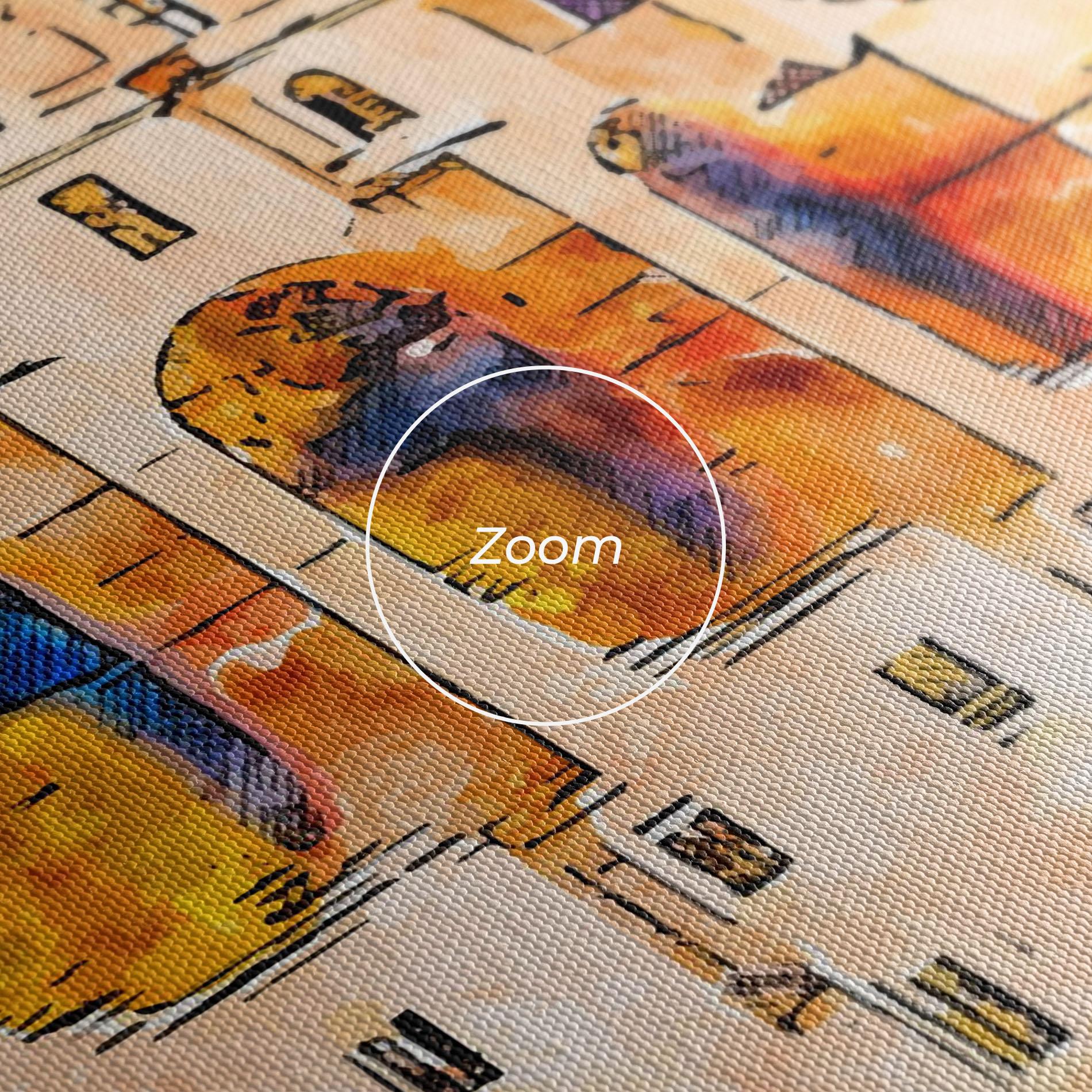 Tablou Canvas Blue Orange Castle mockup 3