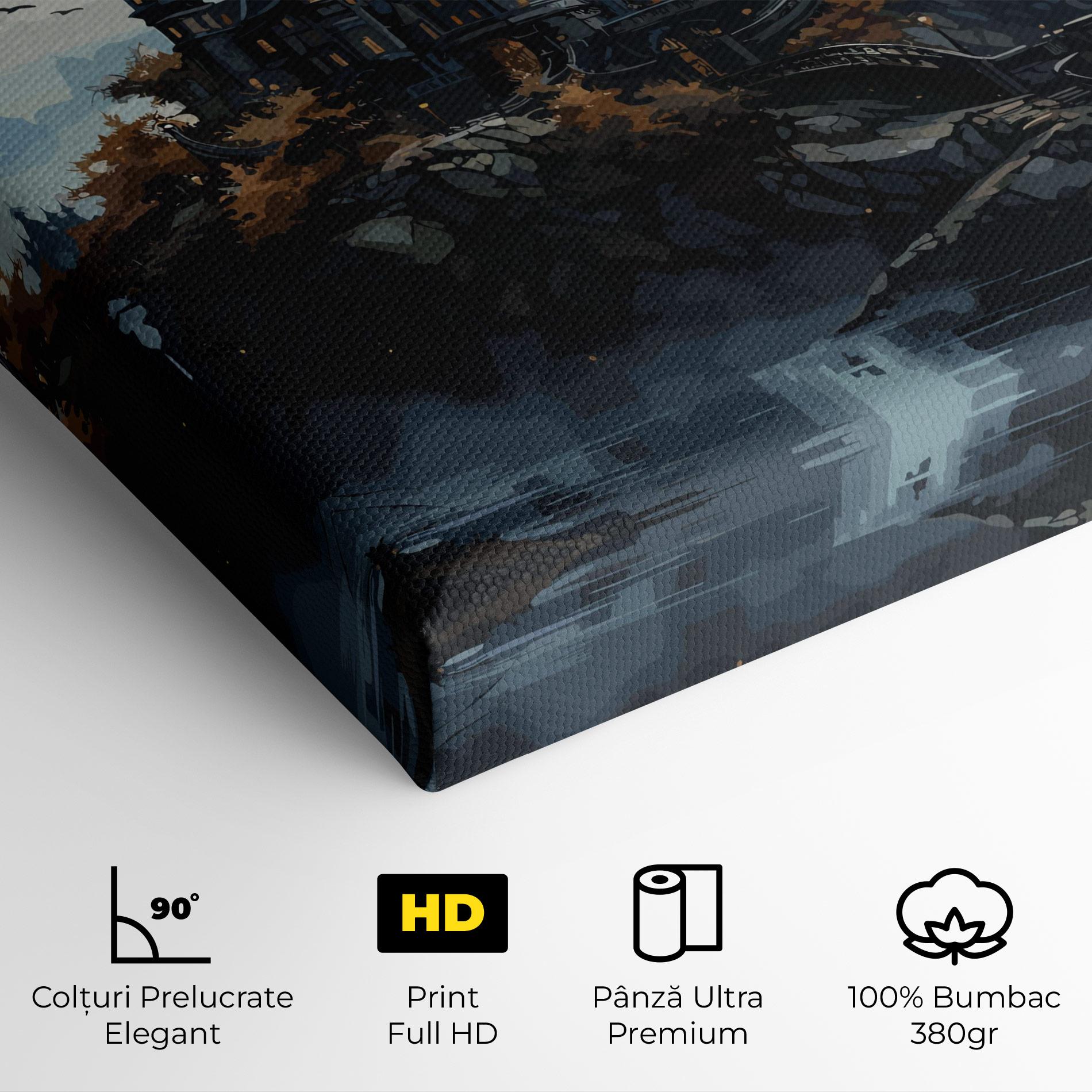 Tablou Canvas Grey Big Castle mockup 4