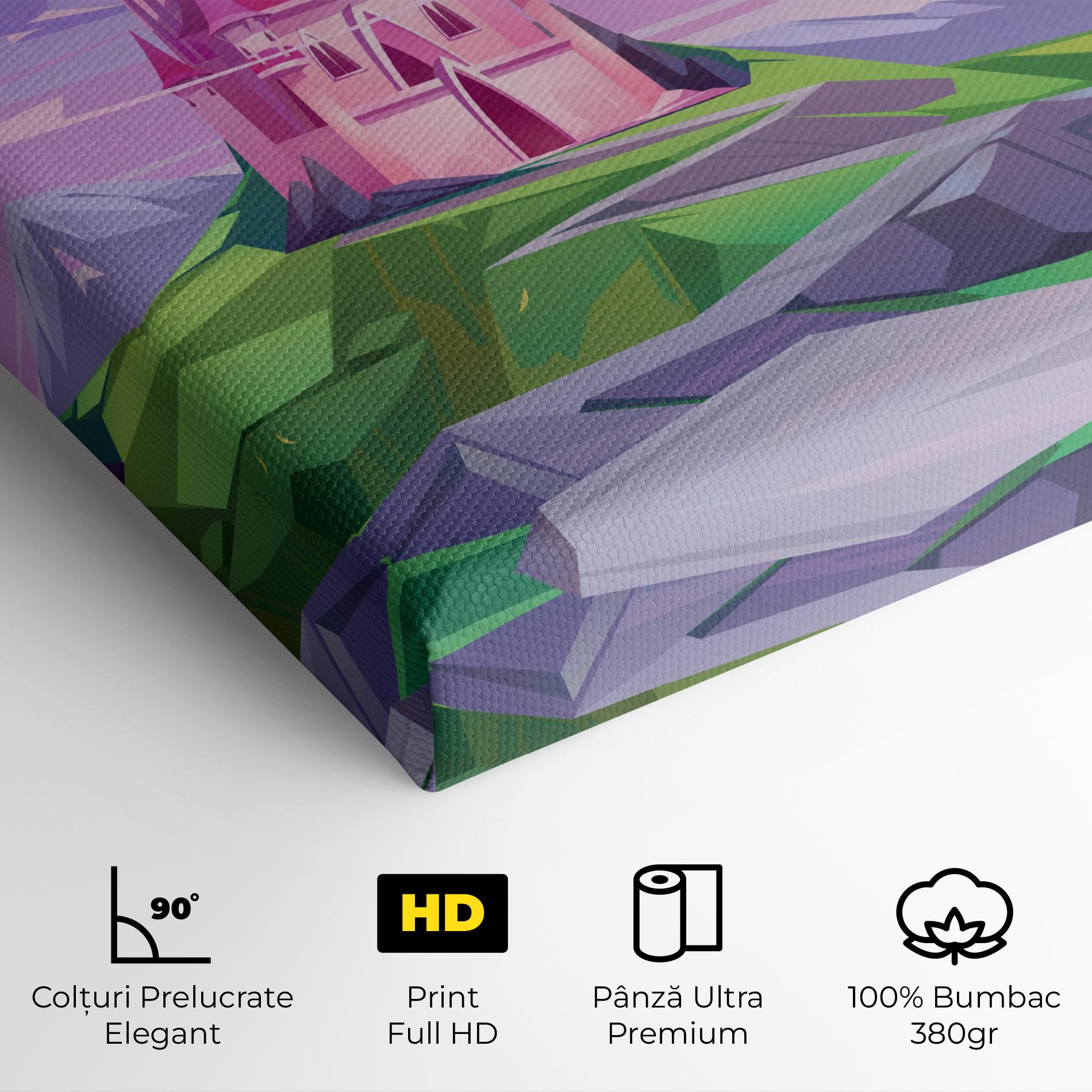 Tablou Canvas Pink Castle mockup 4