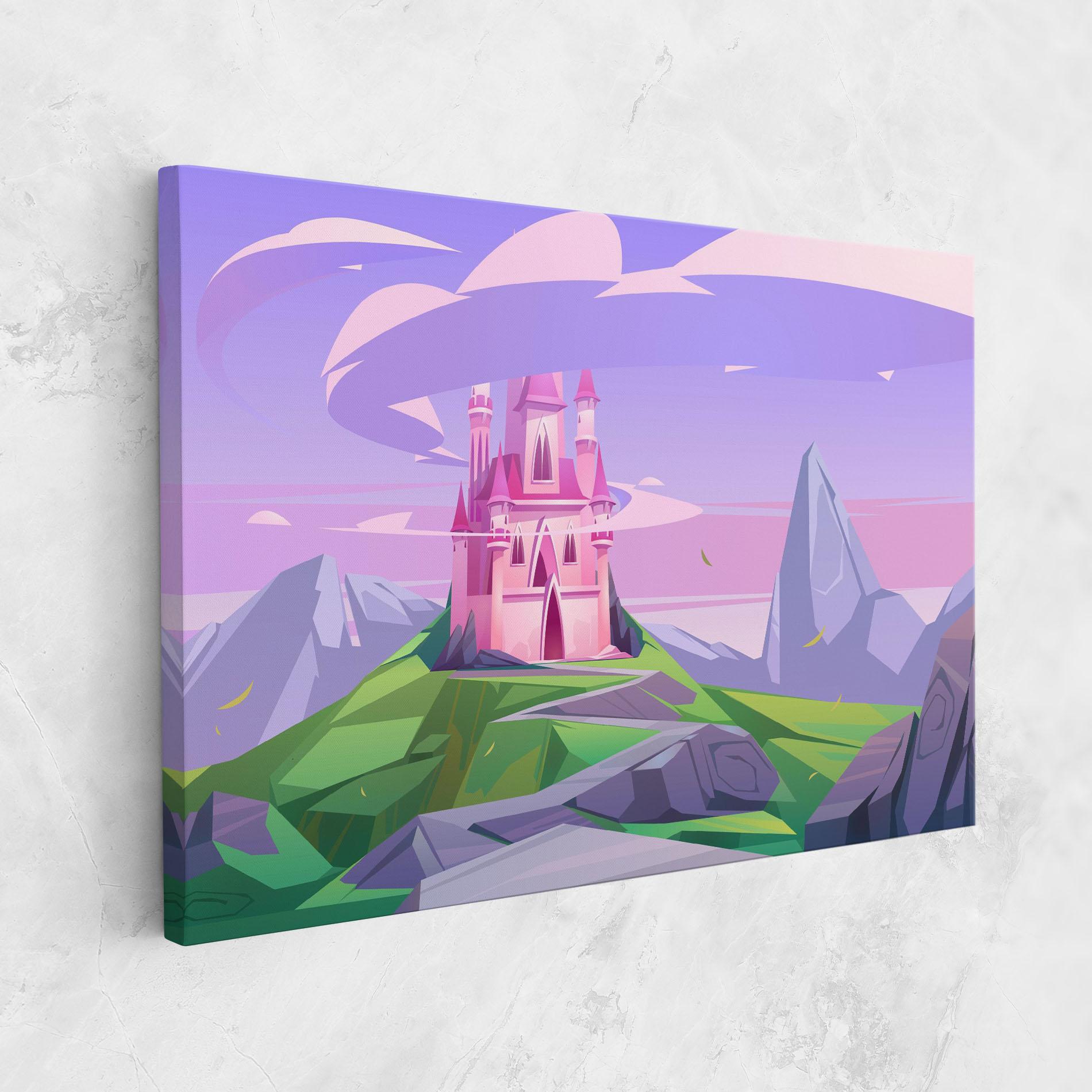 Tablou Canvas Pink Castle mockup 1