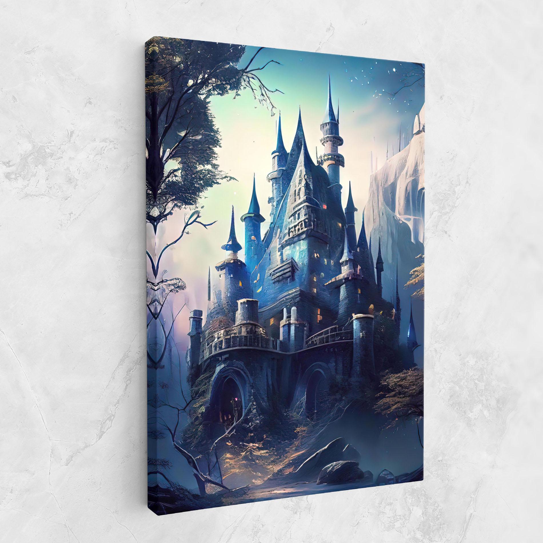 Tablou Canvas Blue Art Castle mockup 1