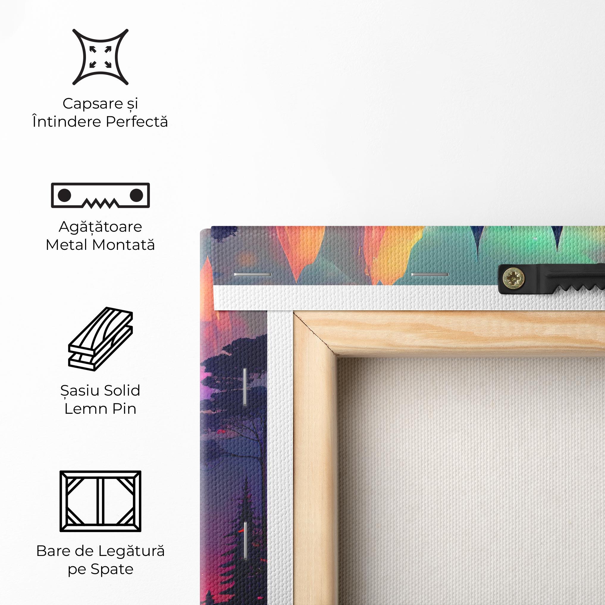 Tablou Canvas Purple Orange Castle mockup 5