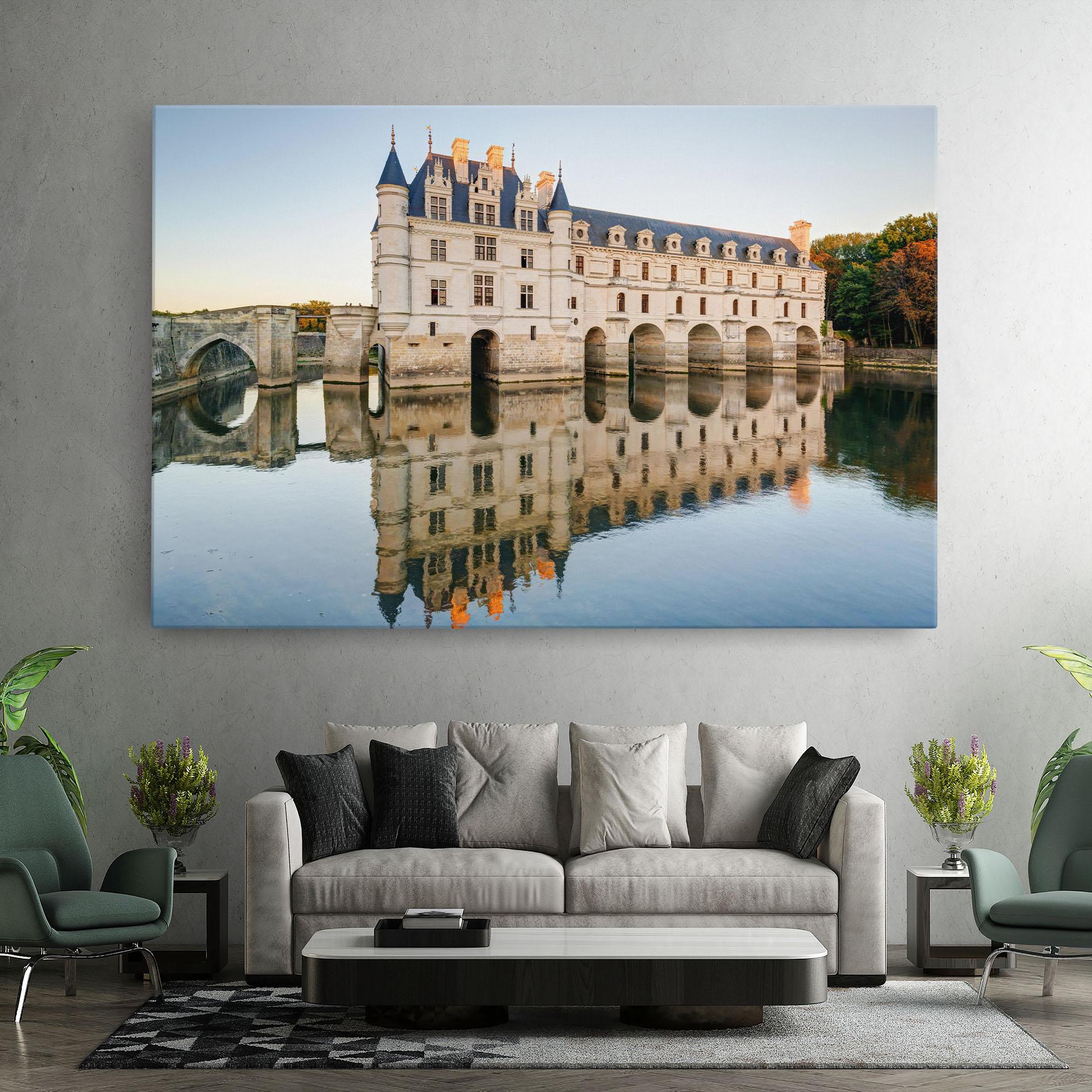 Tablou Canvas Chateau Chenonceau Castle mockup 7