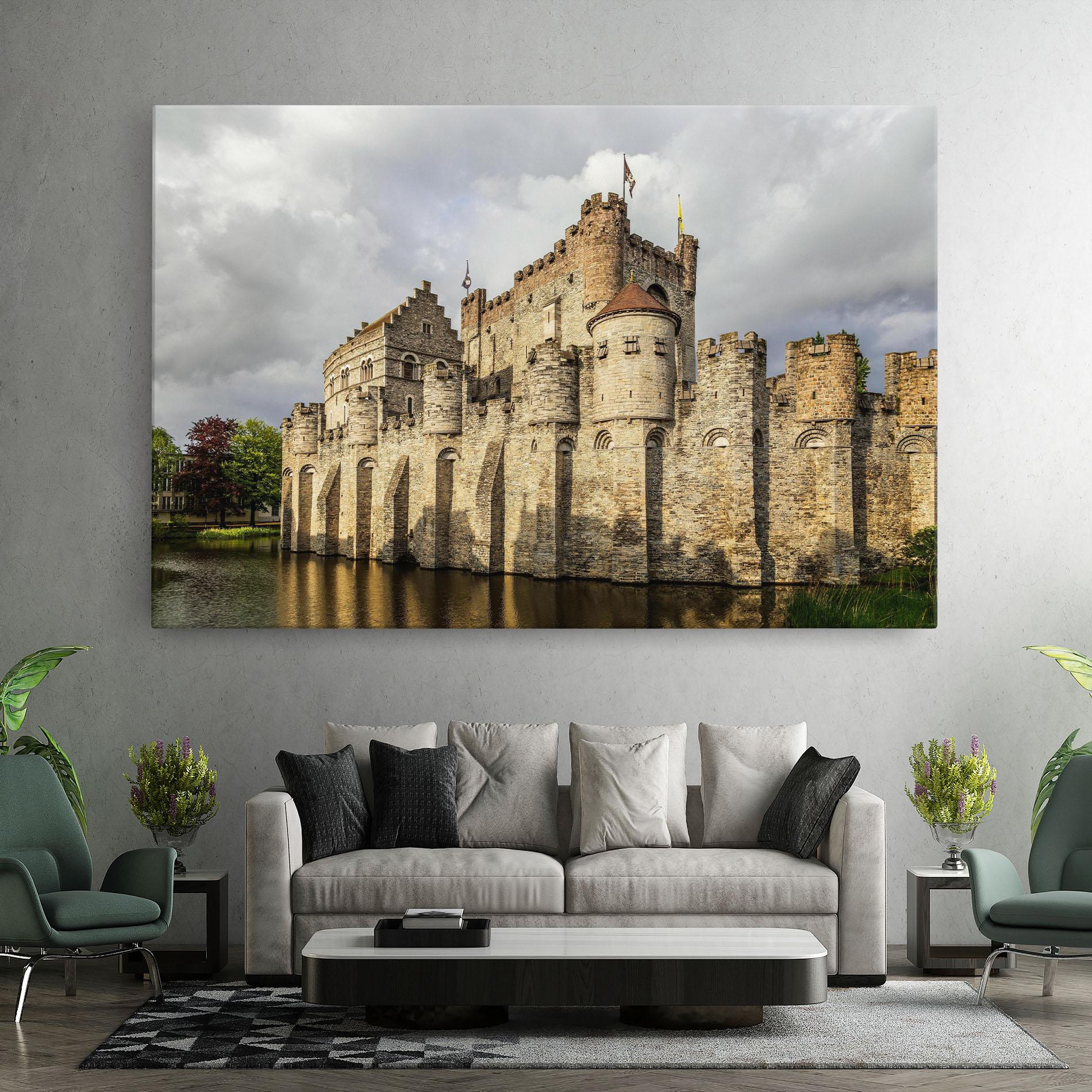 Tablou Canvas Medieval Castle Belgium mockup 7